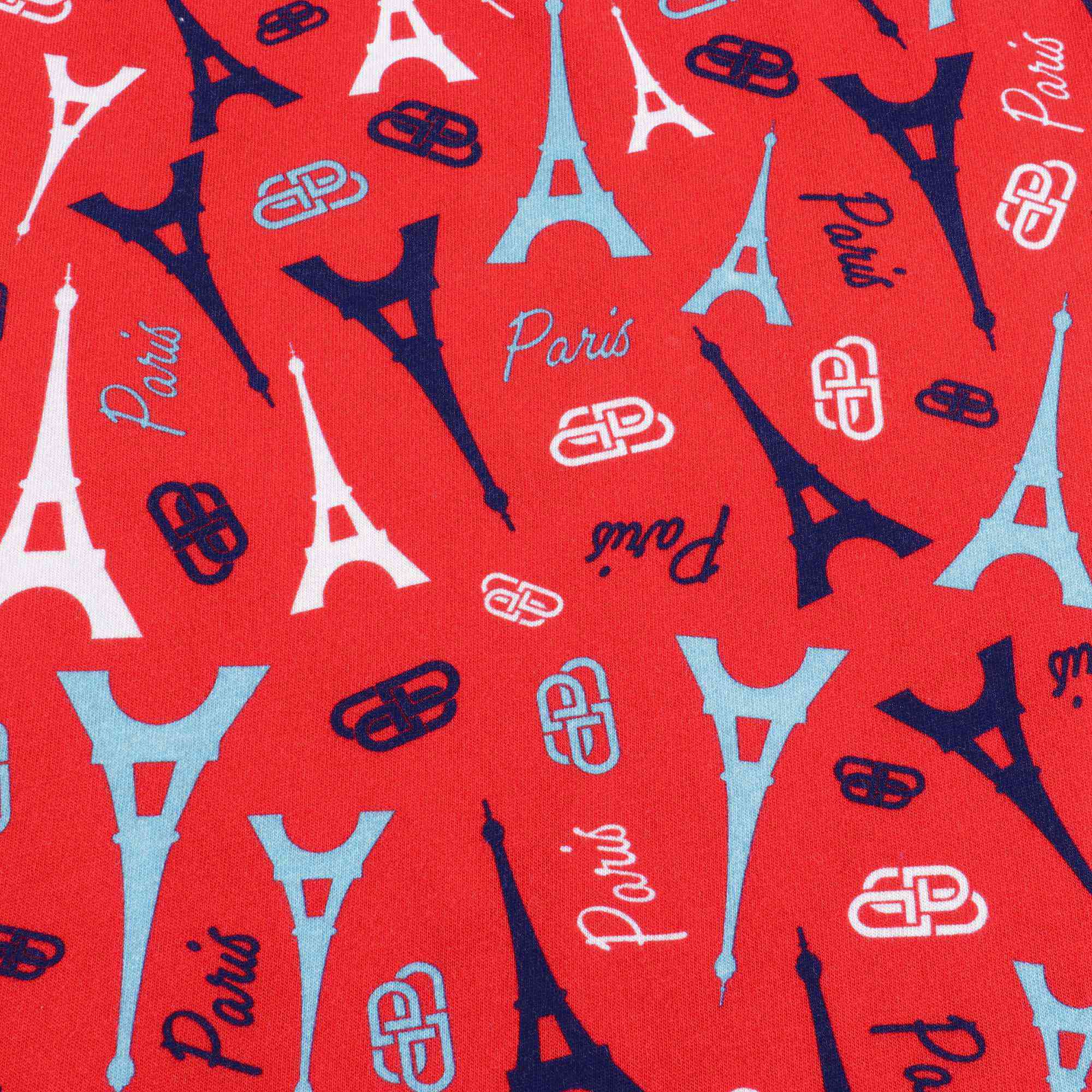 Boys & Girls Red Paris Cotton Top