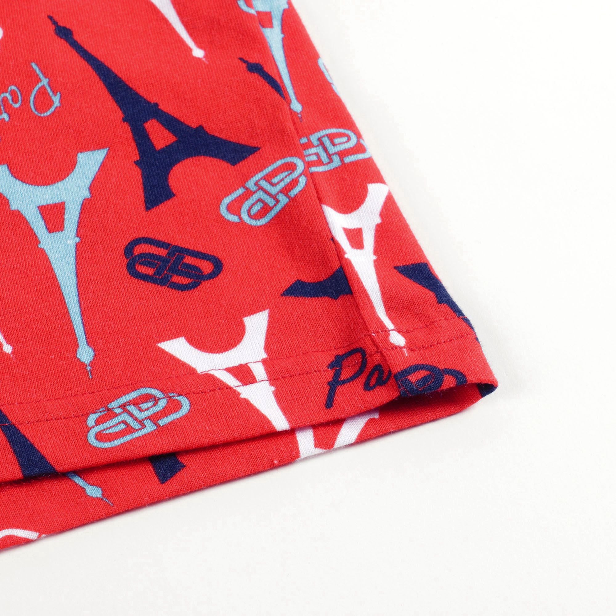 Boys & Girls Red Paris Cotton Top