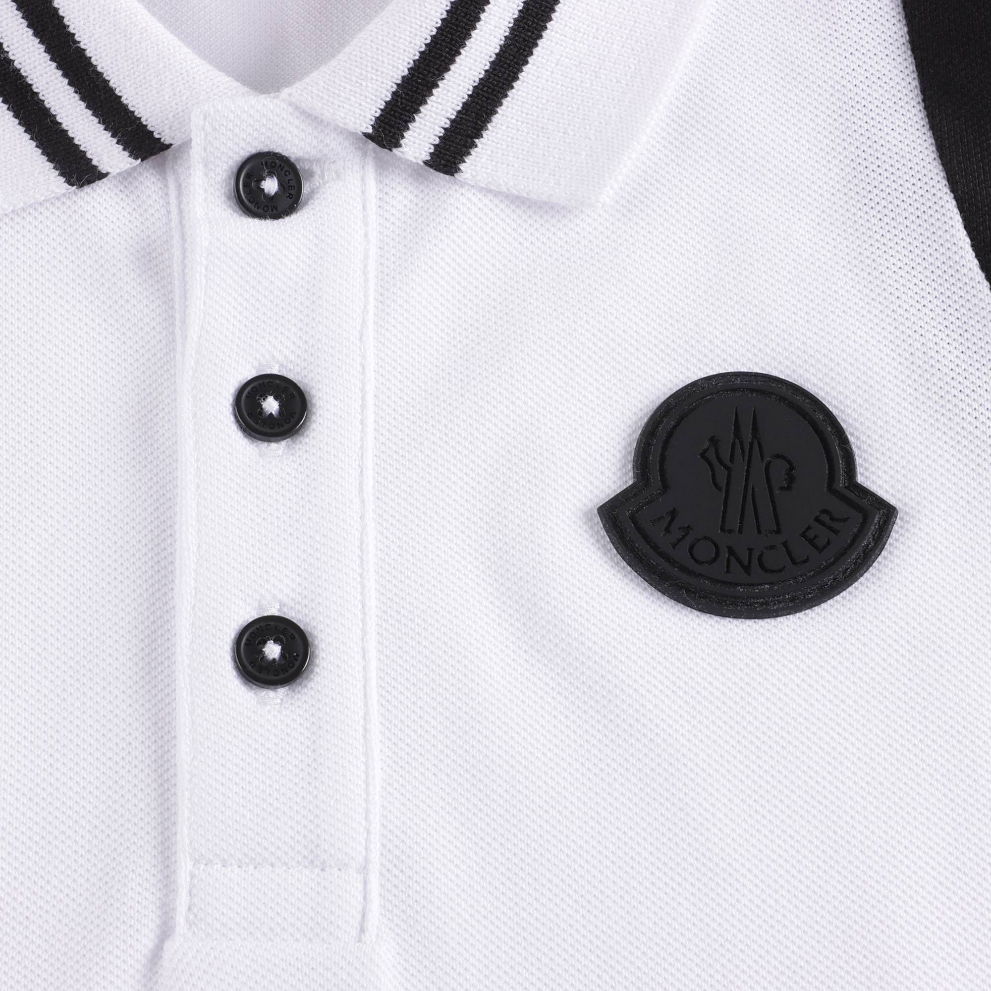 Baby Boys White Cotton Polo Shirt