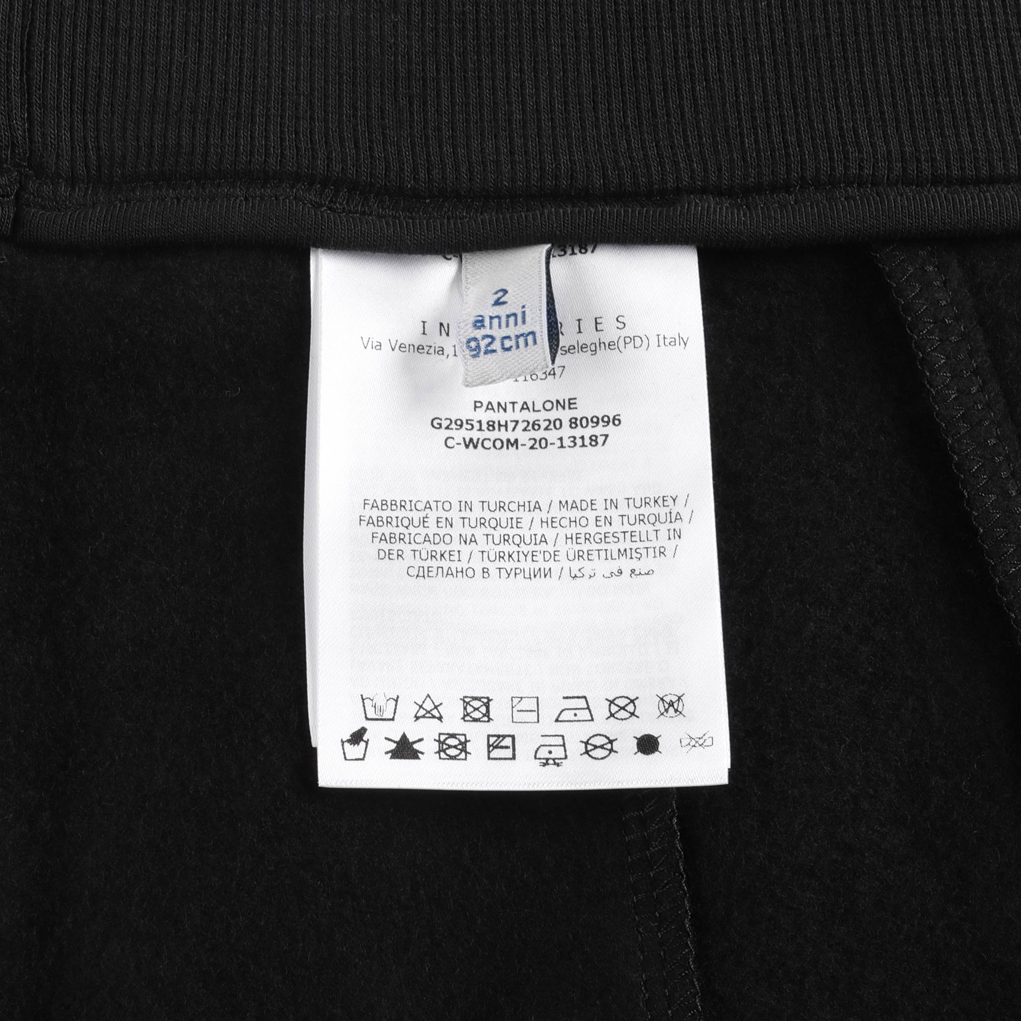 Baby Boys Black Cotton Trousers