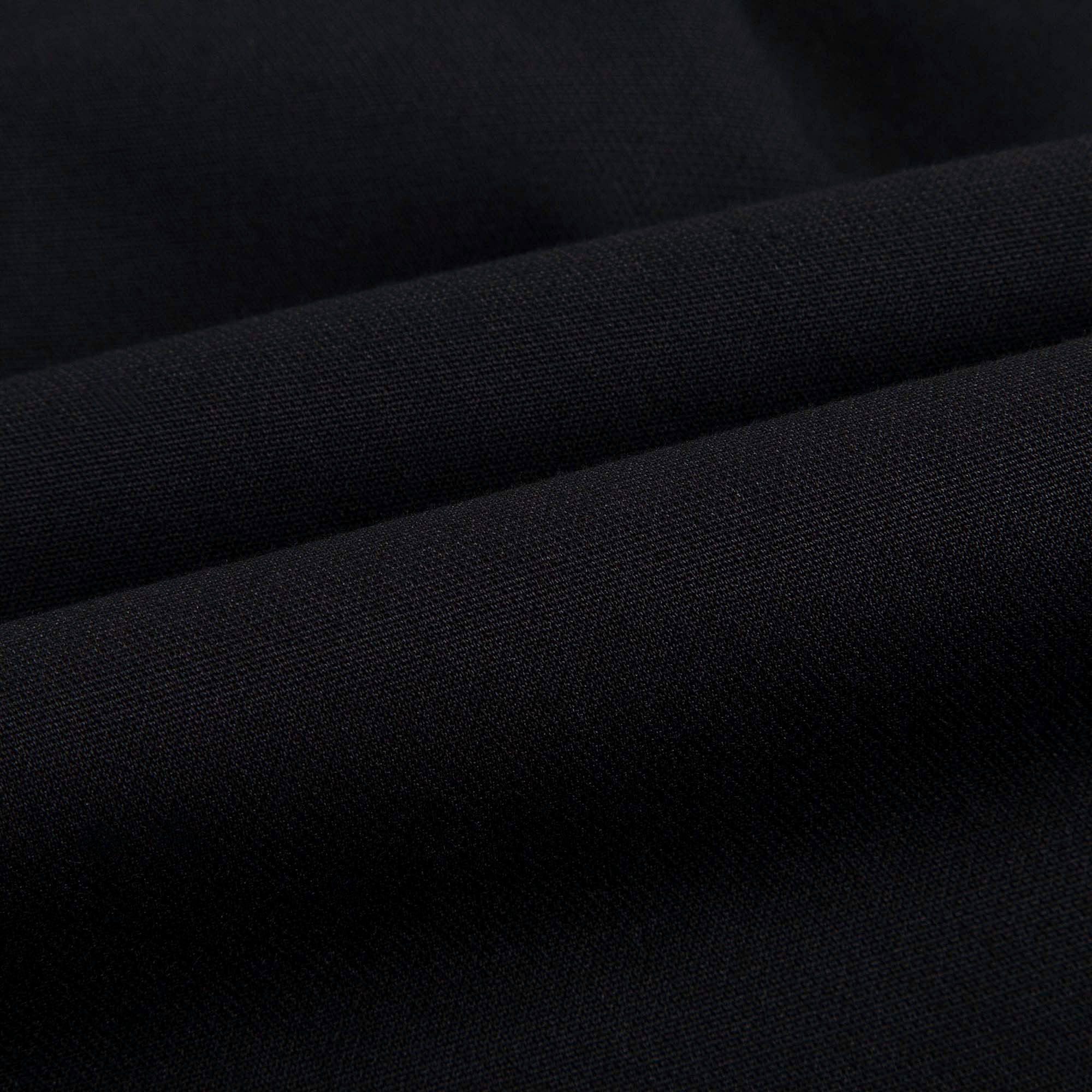 Girls Black Cotton Trouser With White Strape