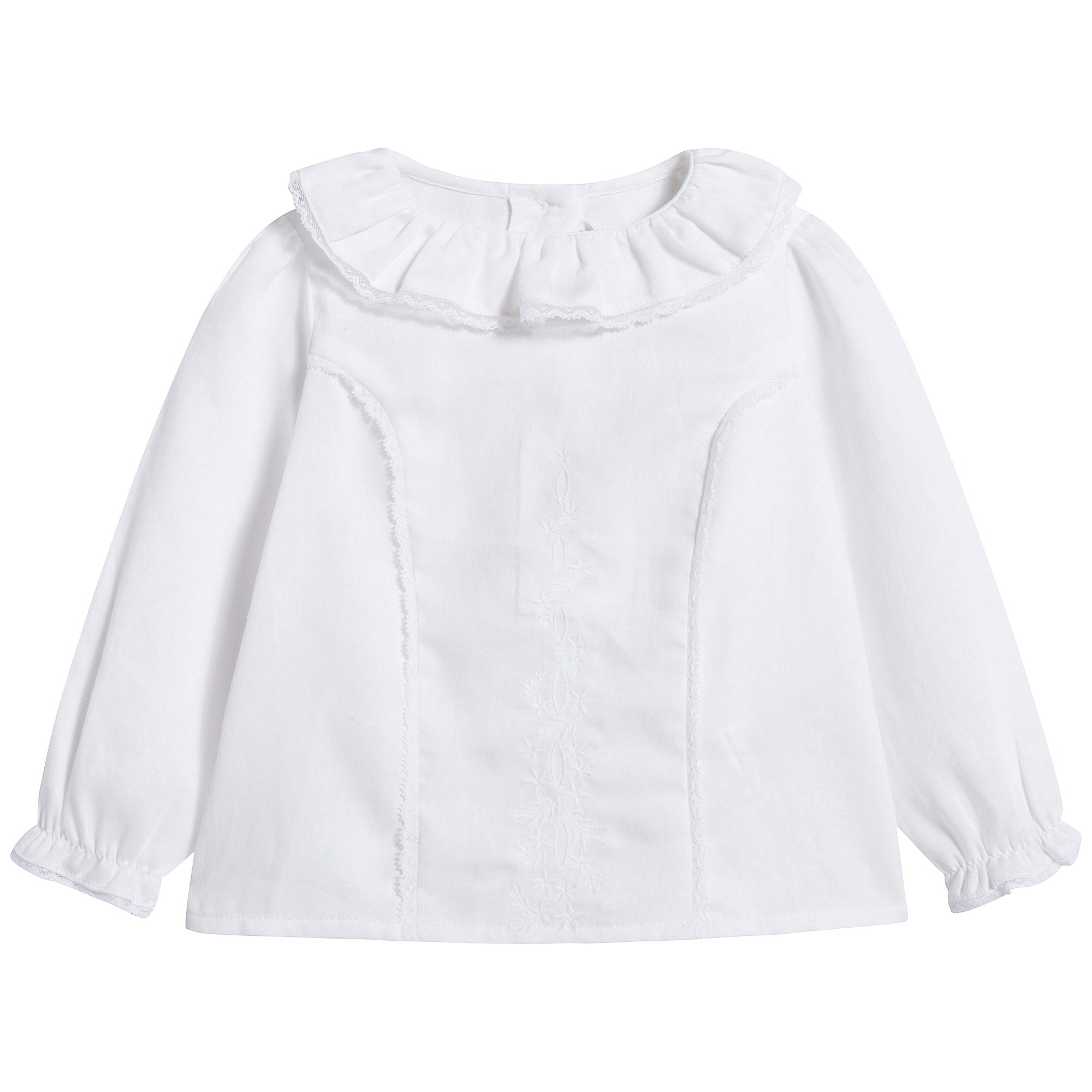 Baby Girls White Cotton Blouse