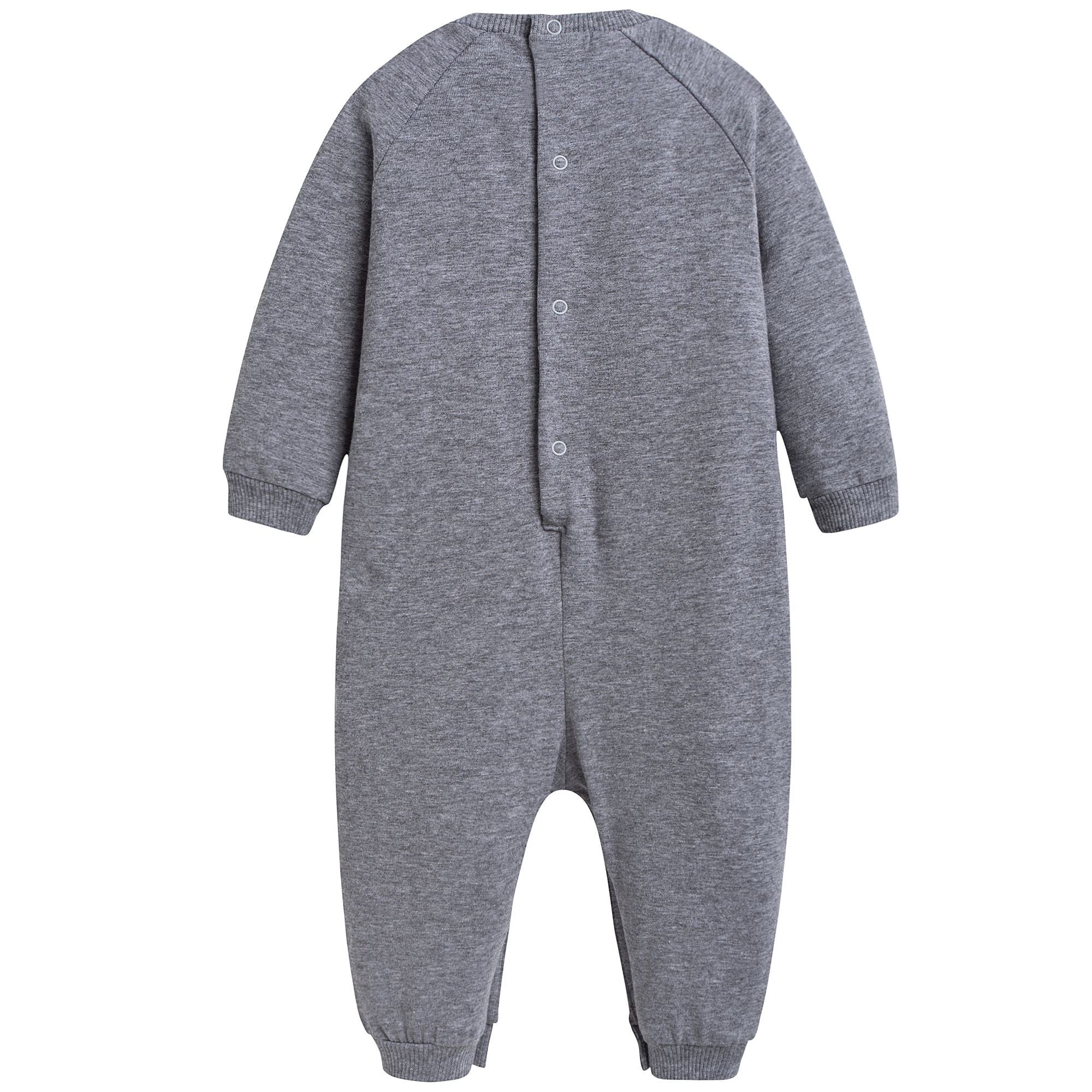 Baby Grey Cotton Toy Babygrow