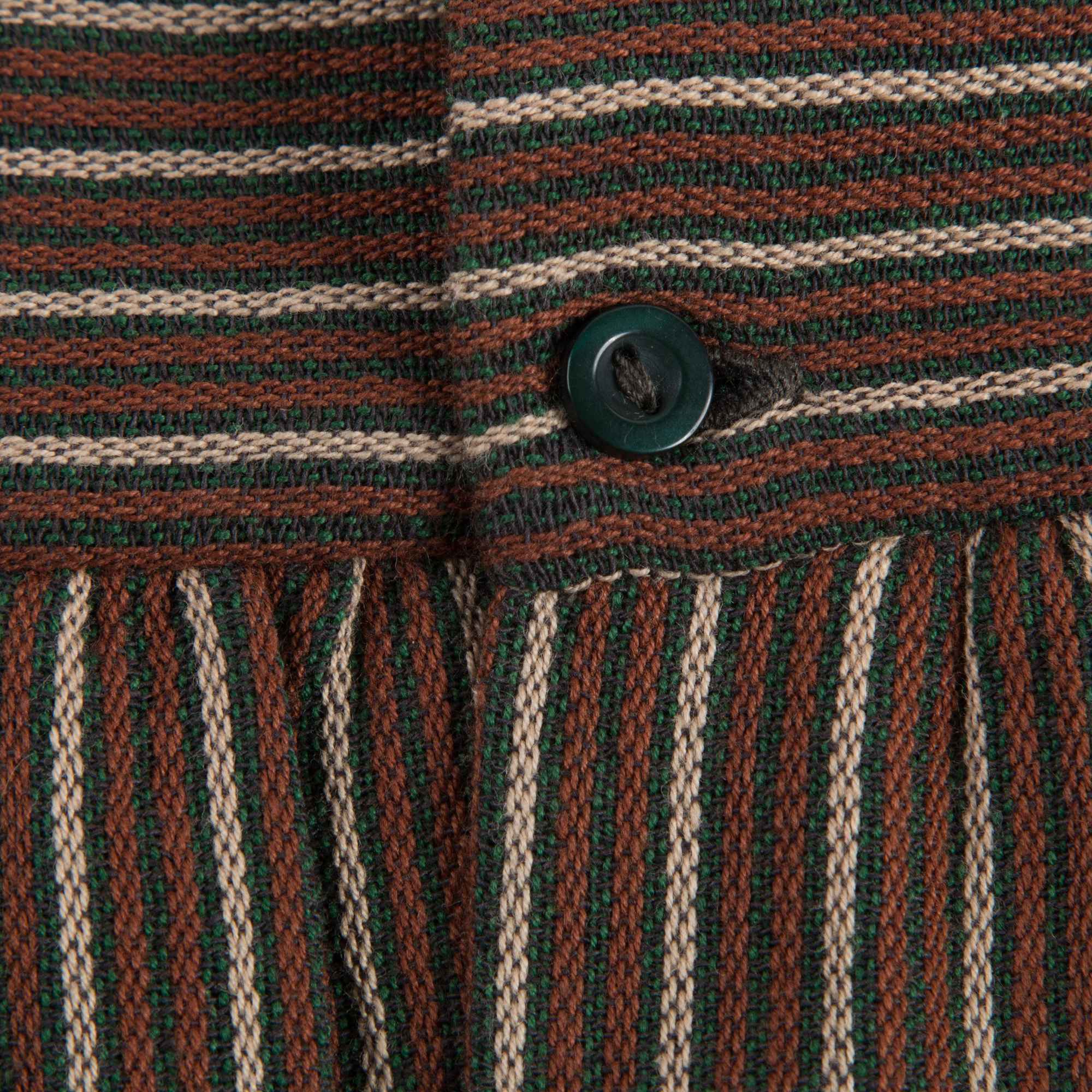 Baby Girls Brown & Green Striped Dress