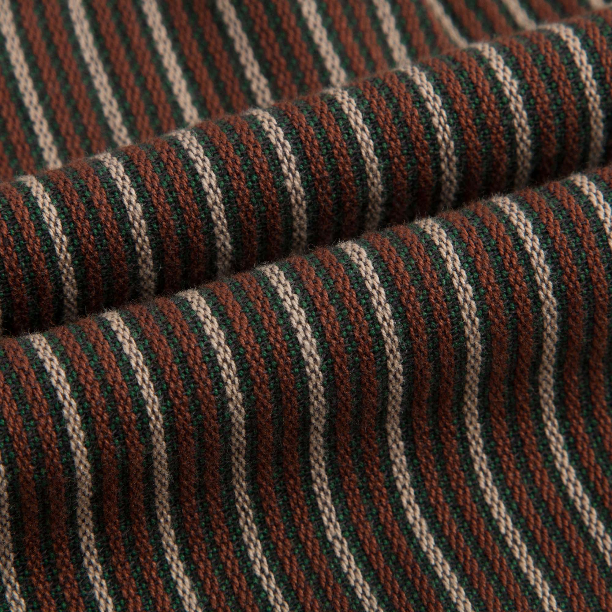 Baby Girls Brown & Green Striped Dress