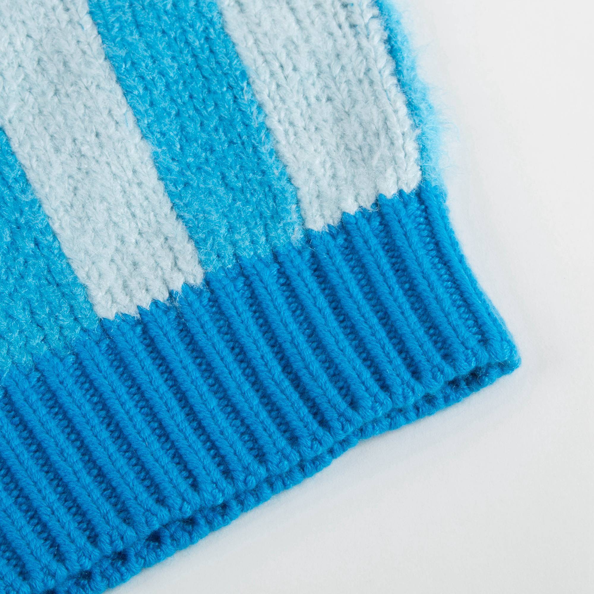 Girls Bright Blue Tussah Silk Sweater