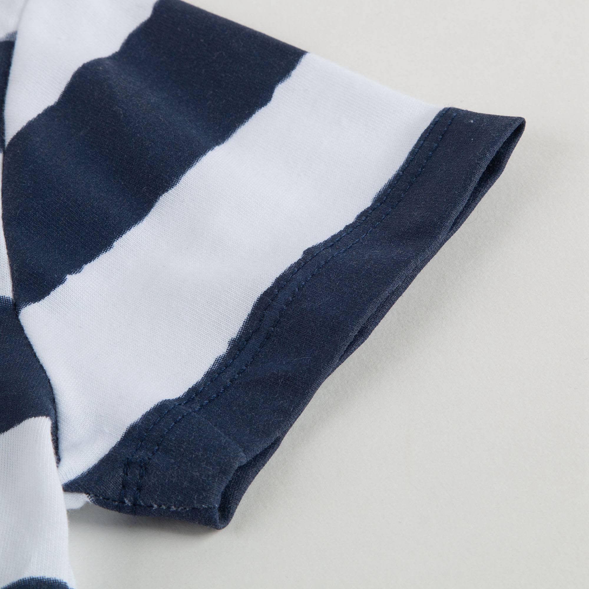 Boys Blue & White Striped T-shirt