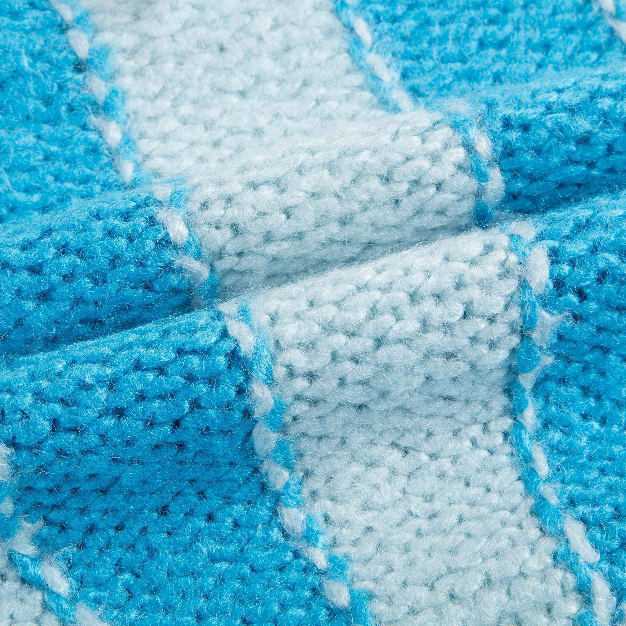 Girls Bright Blue Tussah Silk Sweater