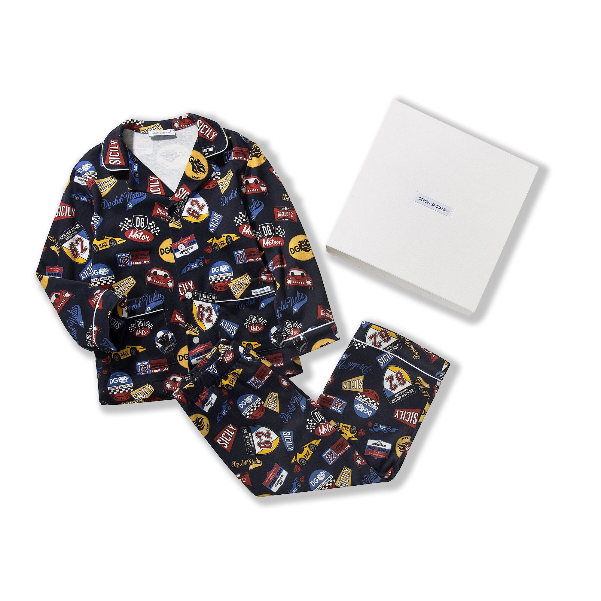 Boys Blue Sports Cotton Pyjamas