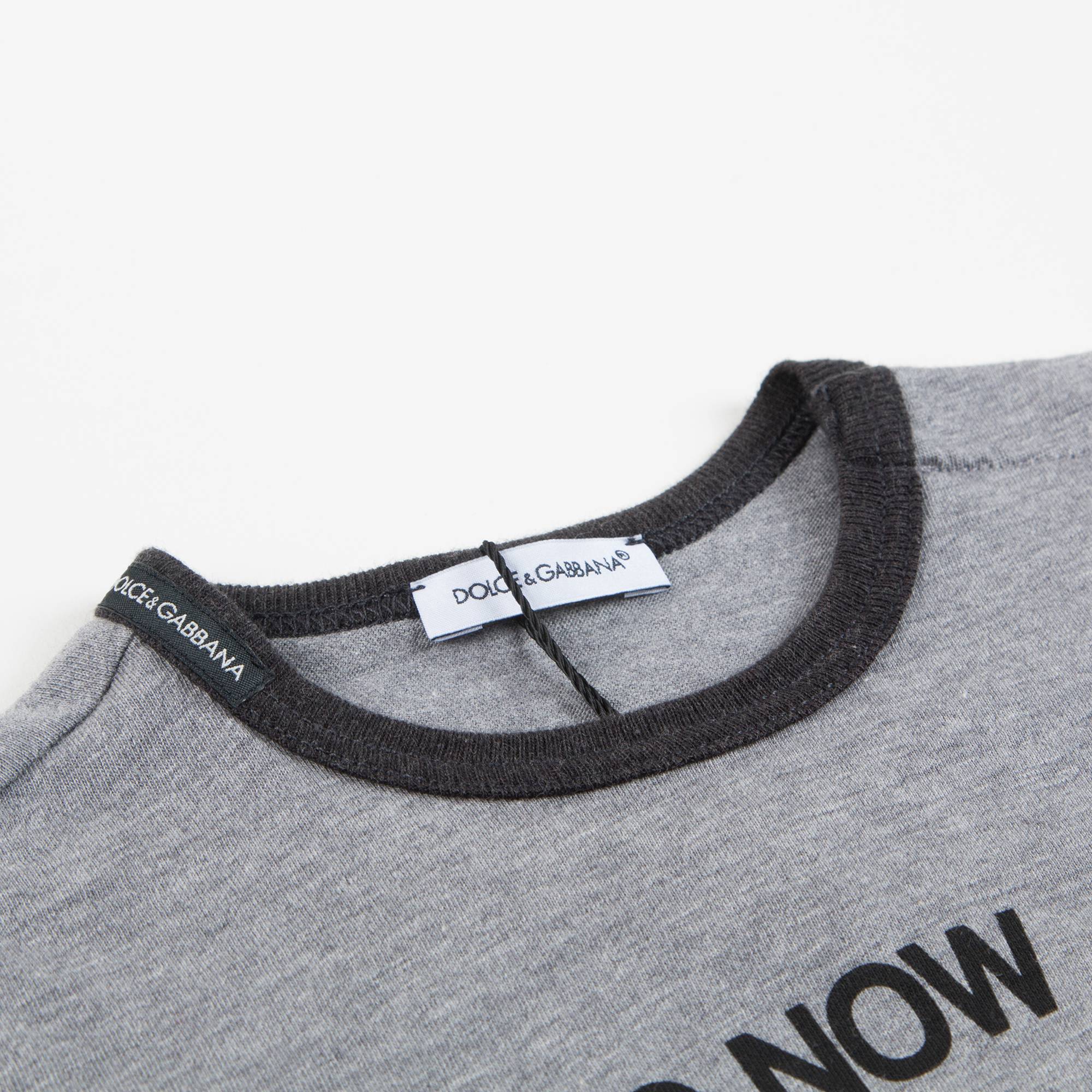 Baby Boys Dark Gray Cotton T-shirt