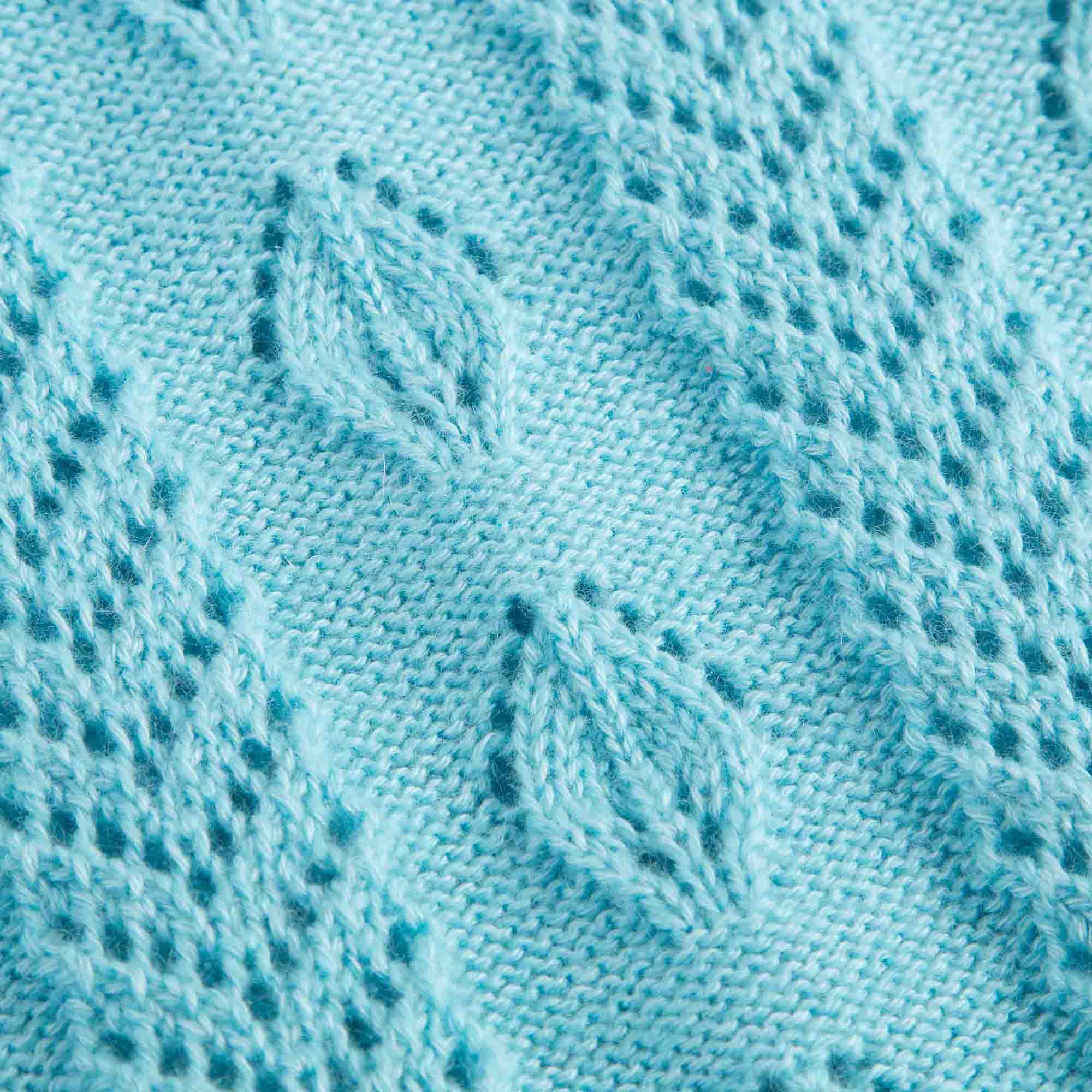 Girls Light Blue Knitted Hollow Short Sleeve Sweater