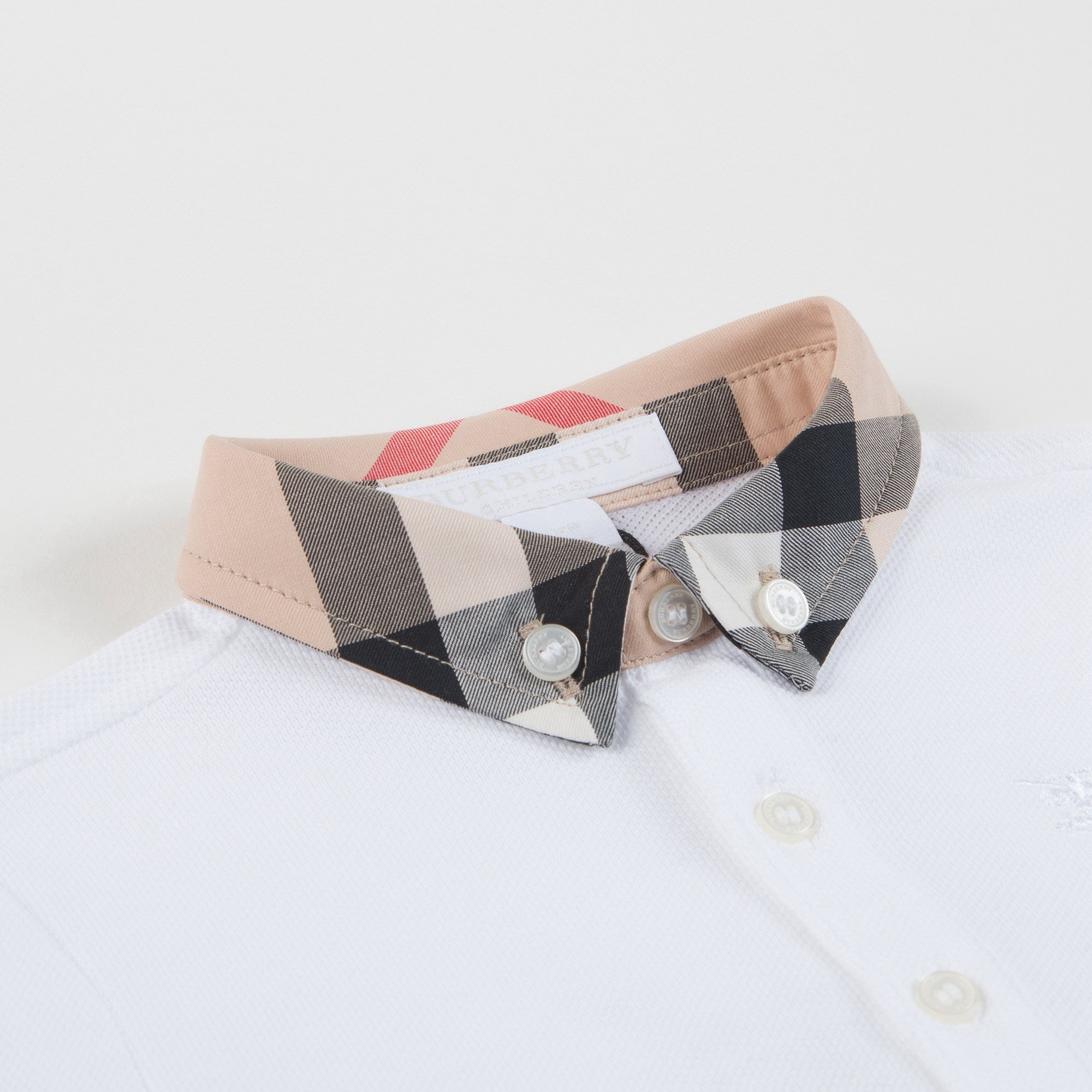 Baby Boys White Cotton Polo Shirts
