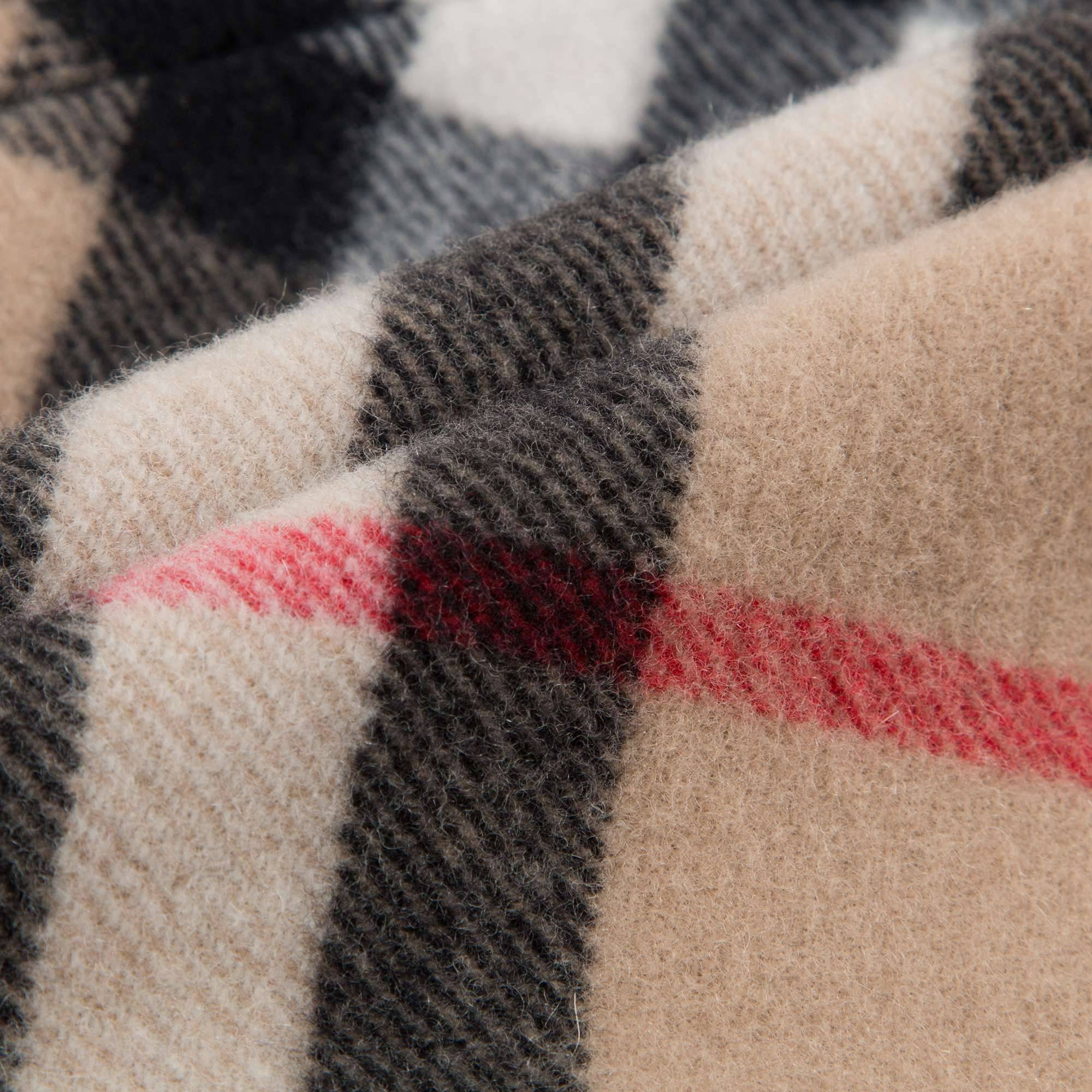Girls  Beige  Check   Wool   Blankets