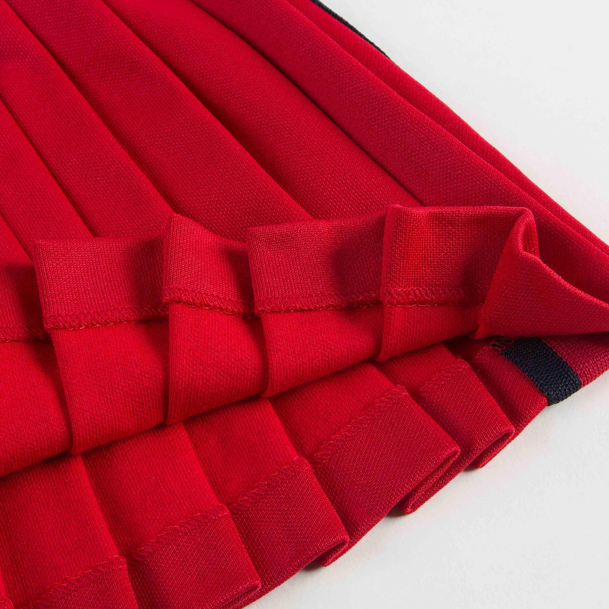 Girls Dark Red Ruffled Cotton Skirt