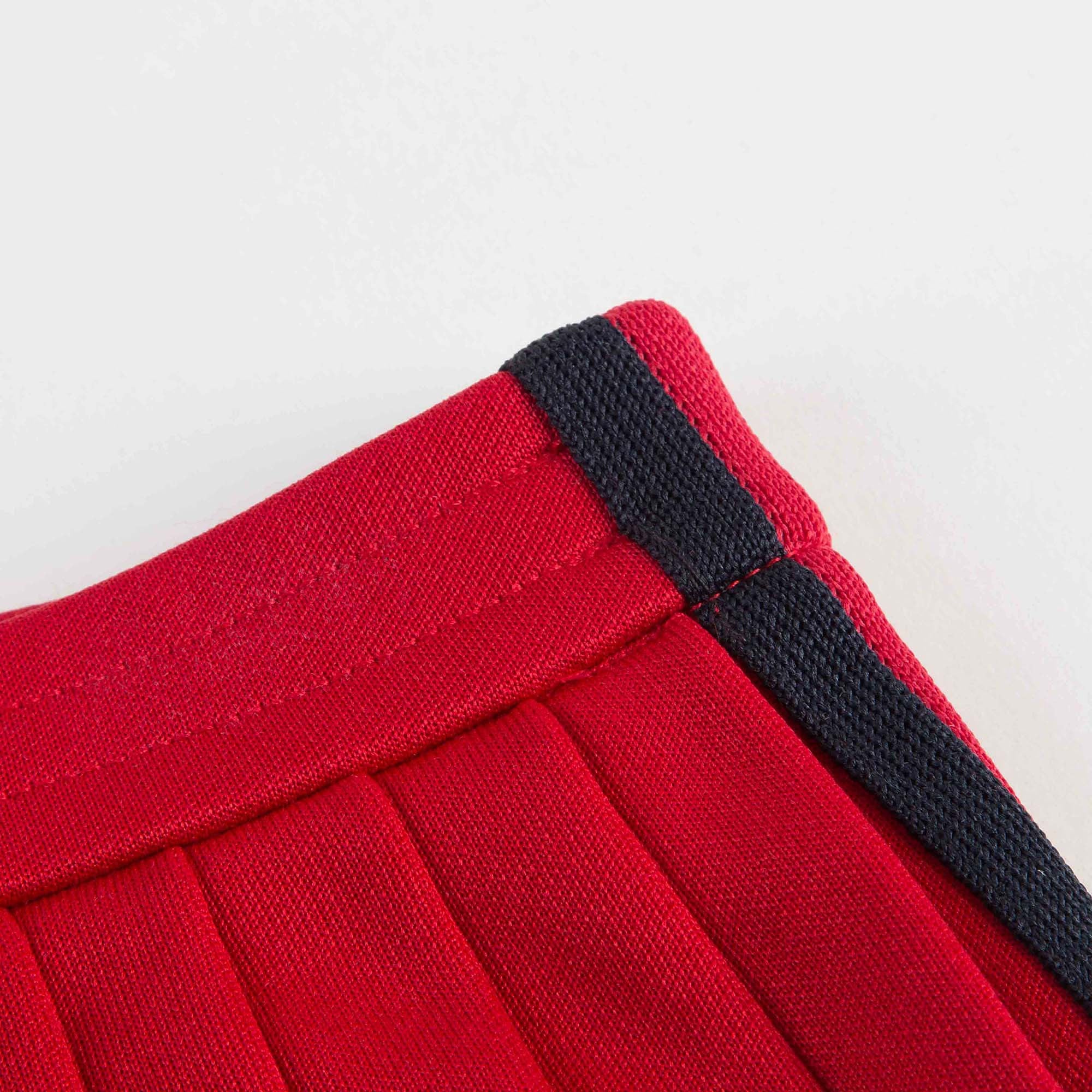 Girls Dark Red Ruffled Cotton Skirt
