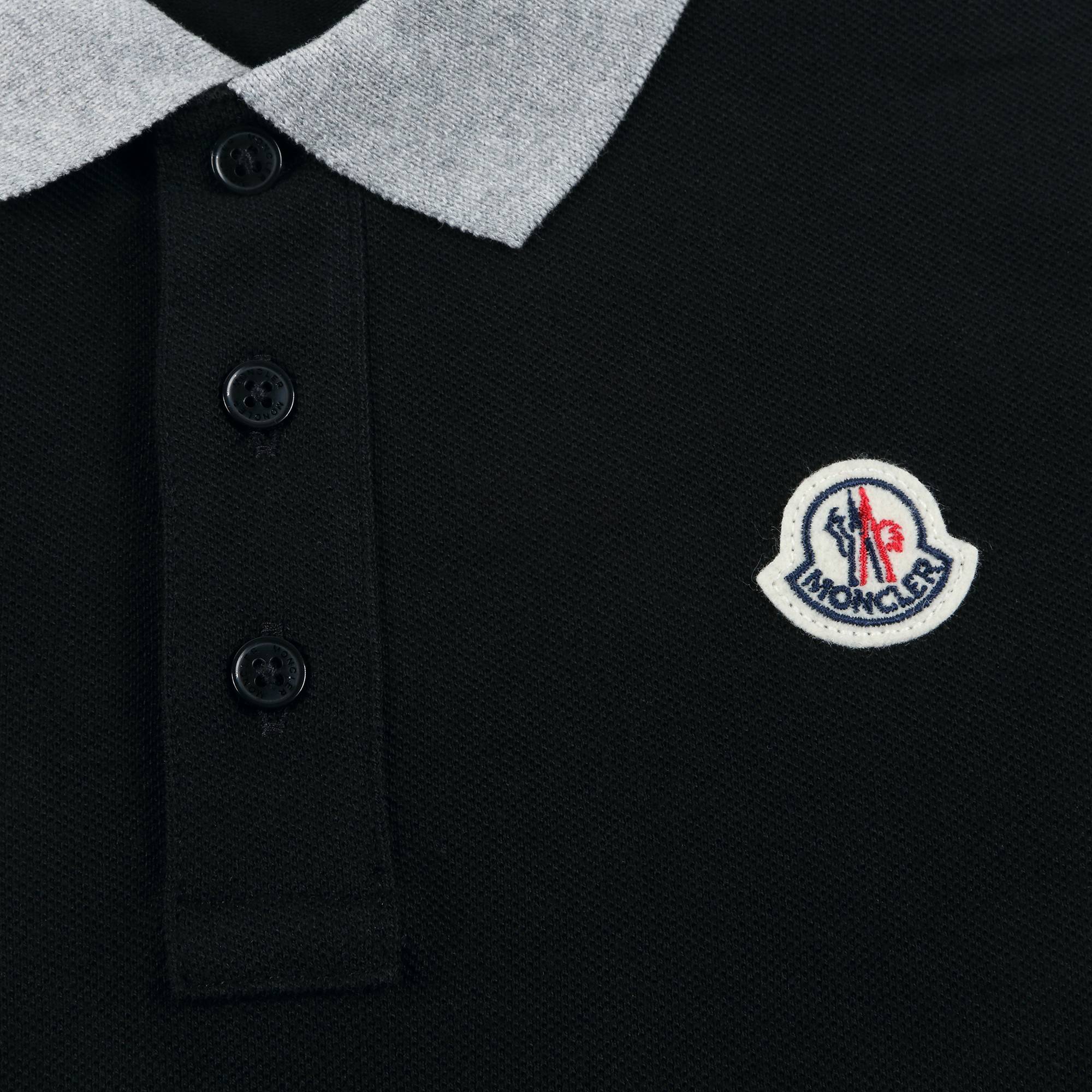 Boys Black "Maglia" Polo Shirt