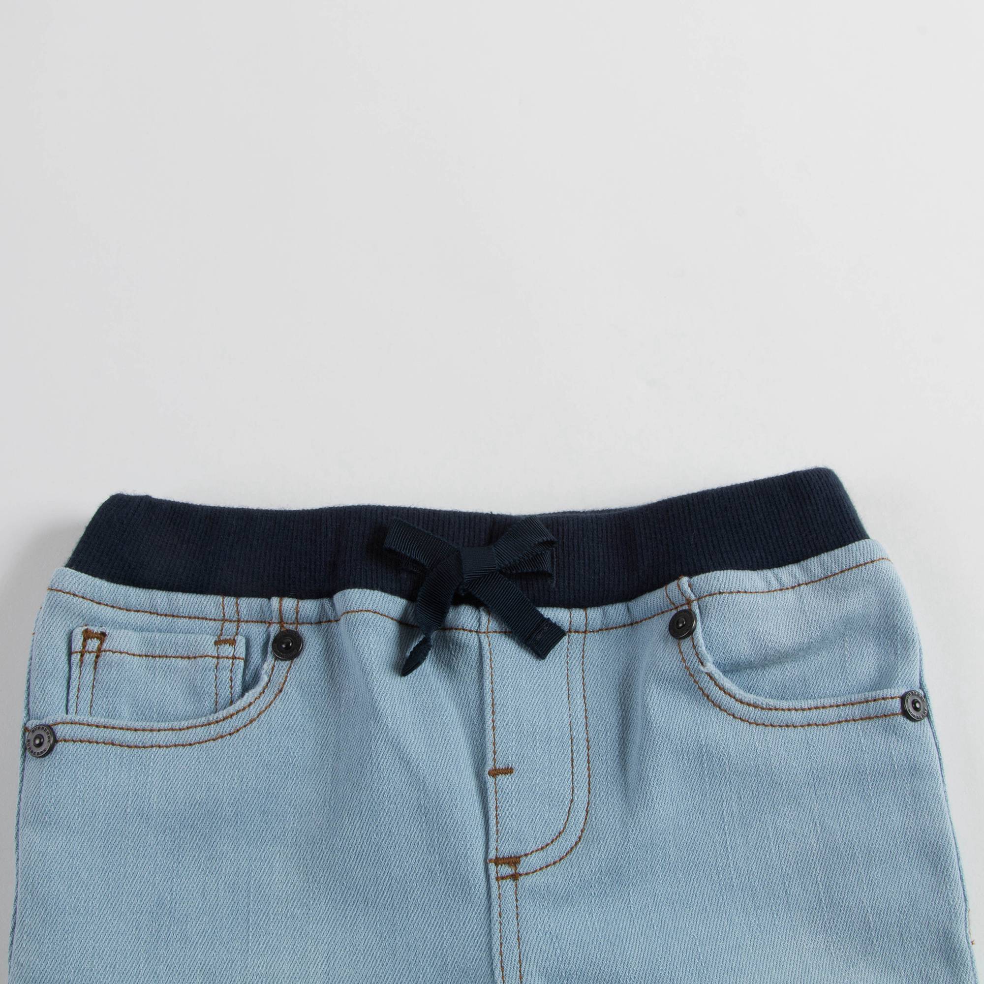 Baby Boys Light Blue Cotton Trousers