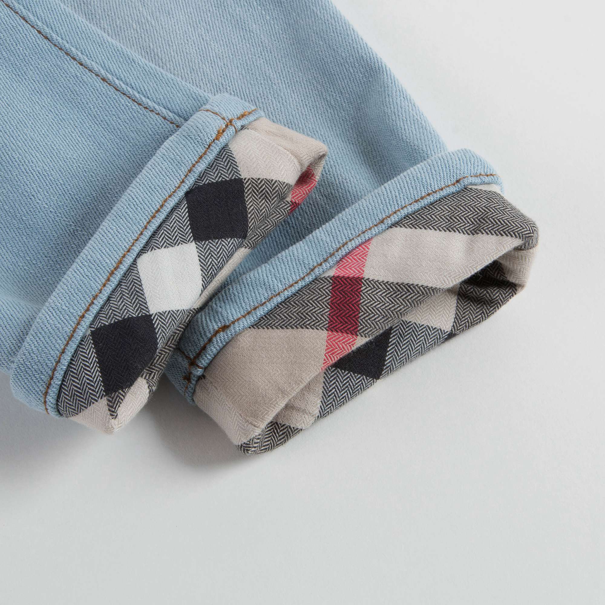 Baby Boys Light Blue Cotton Trousers