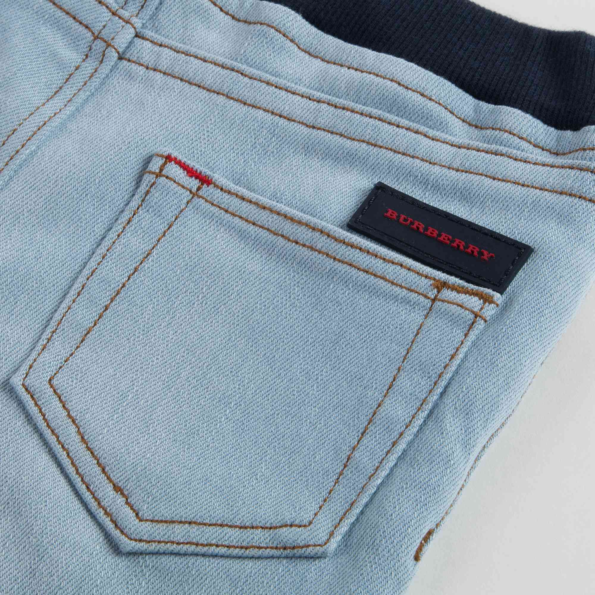 Baby Boys Light Blue Cotton Trousers