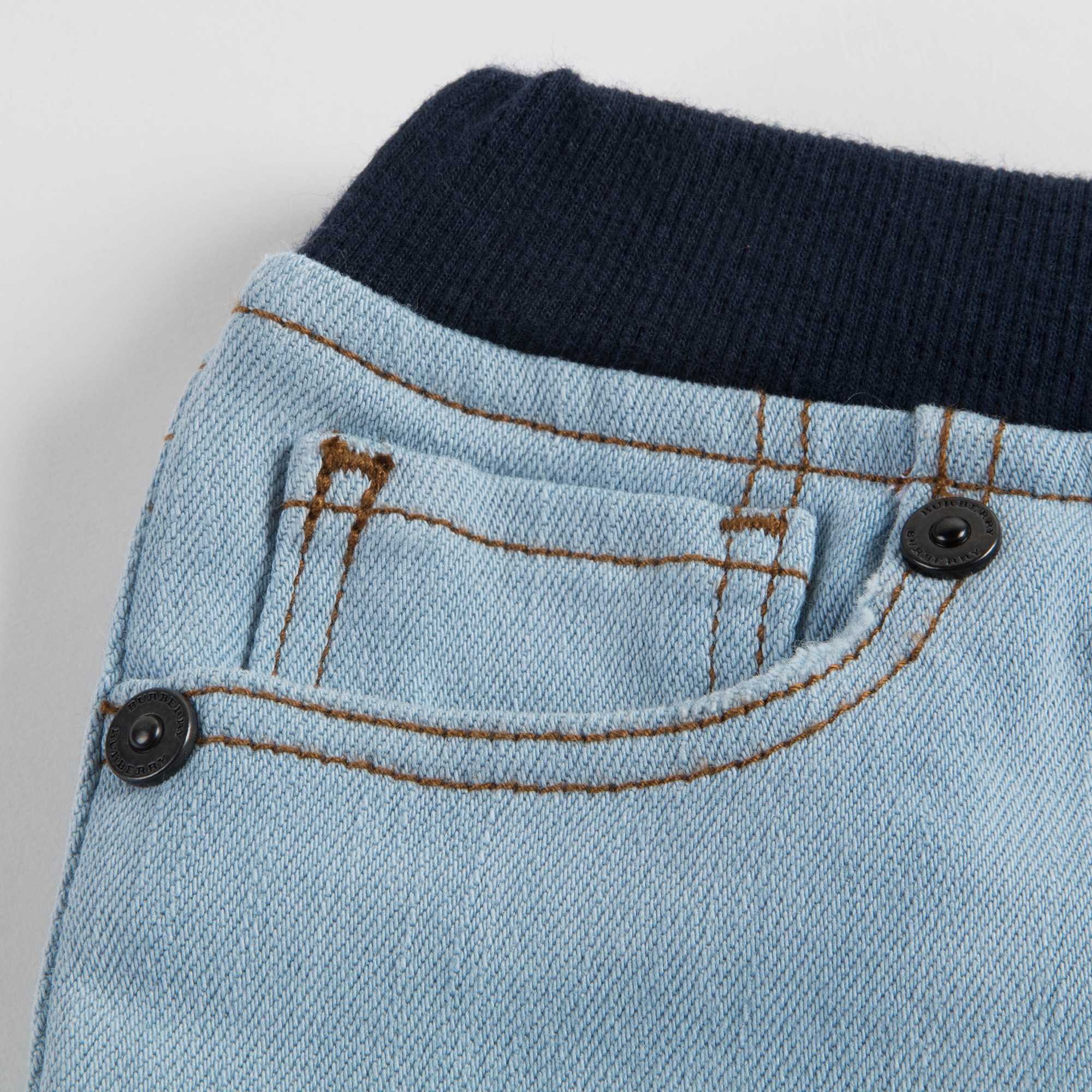 Baby Boys Light Blue Cotton Trousers