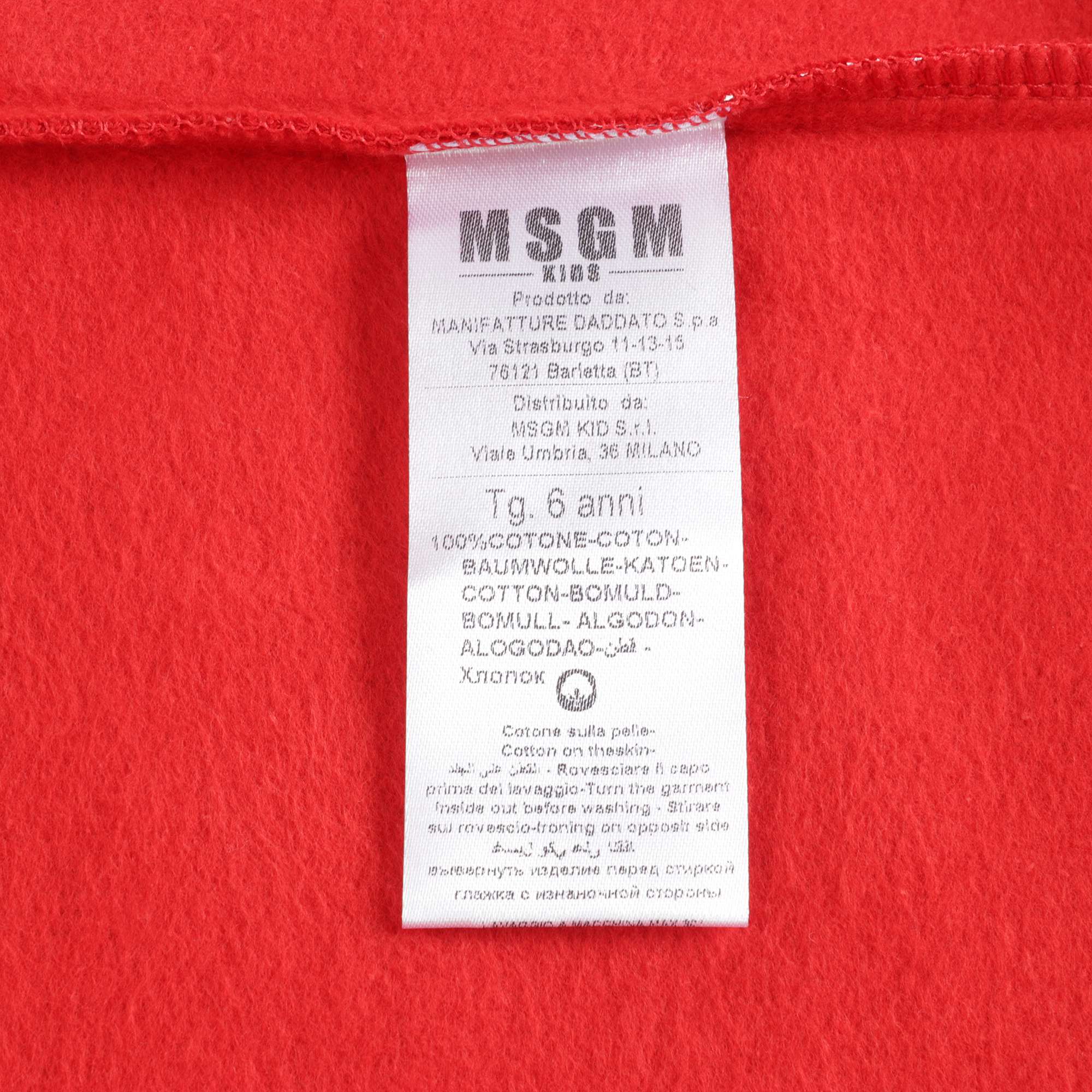 Boys Red Cotton Sweatshirt