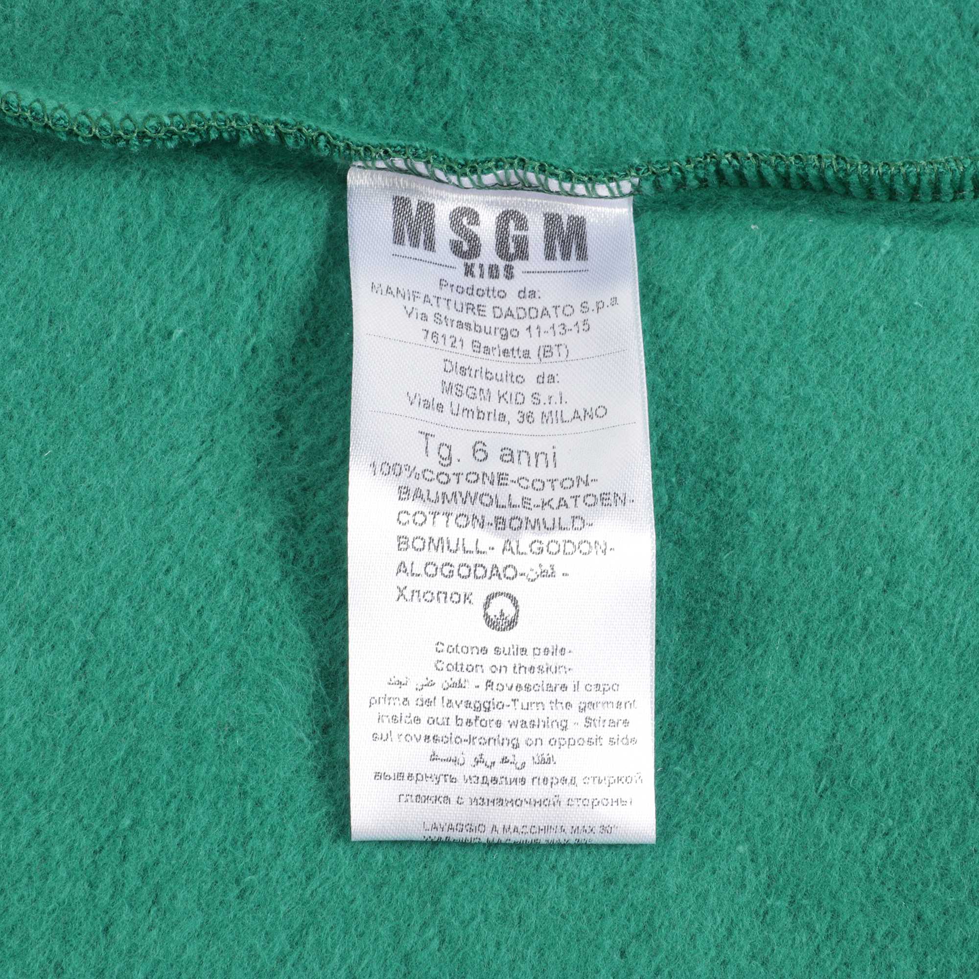 Boys Green Cotton Sweatshirt
