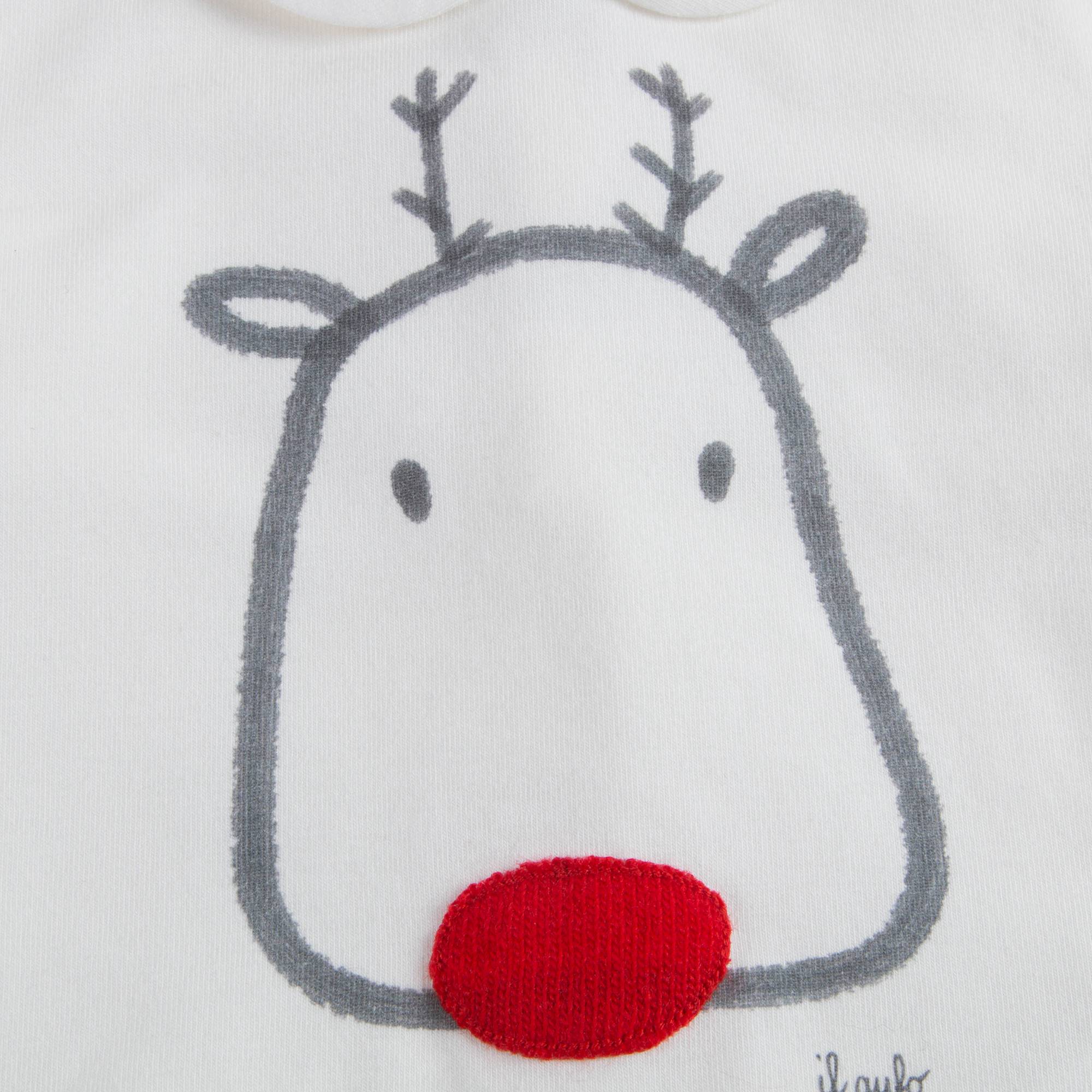 Baby Girls Milk & Red Cotton T-shirt