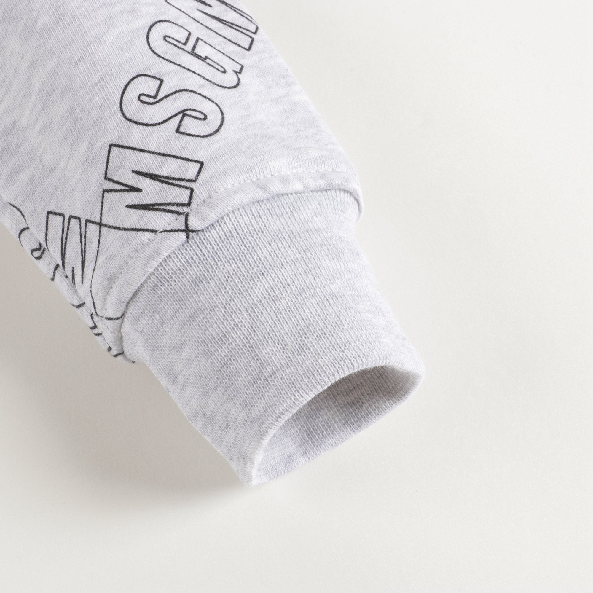 Boys Light Melange Grey Cotton Sweatshirt