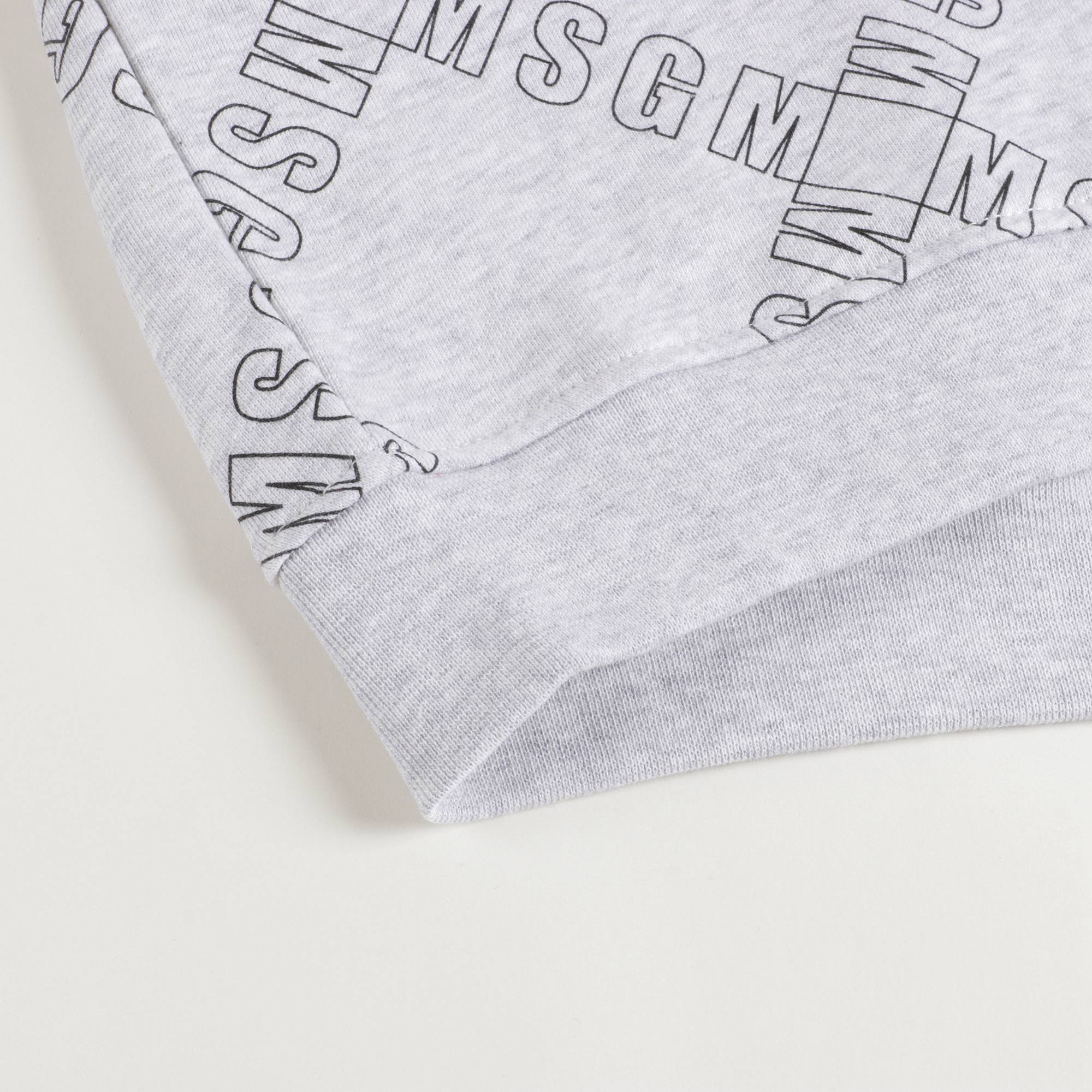 Boys Light Melange Grey Cotton Sweatshirt