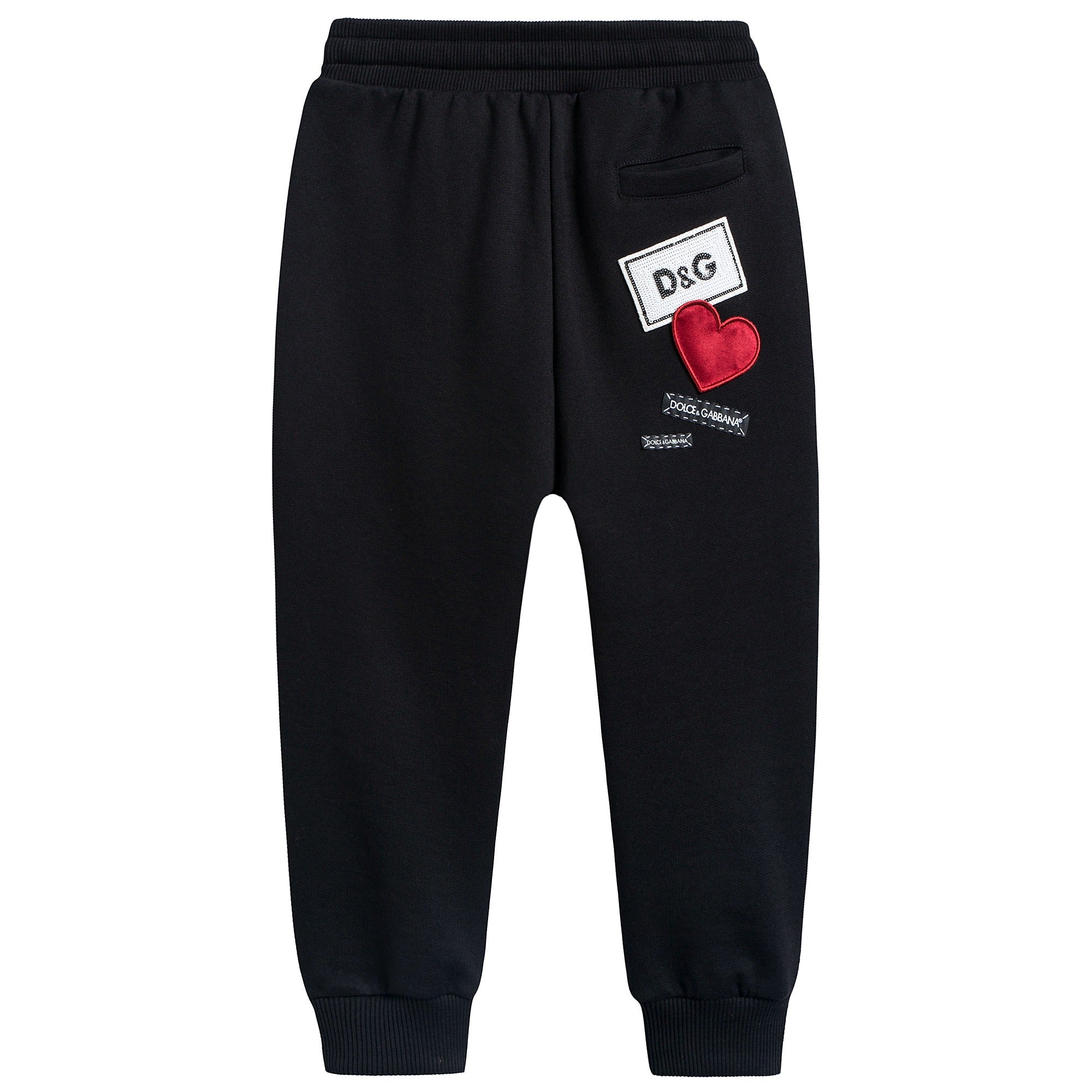 Boys & Girls Black Cotton Trousers