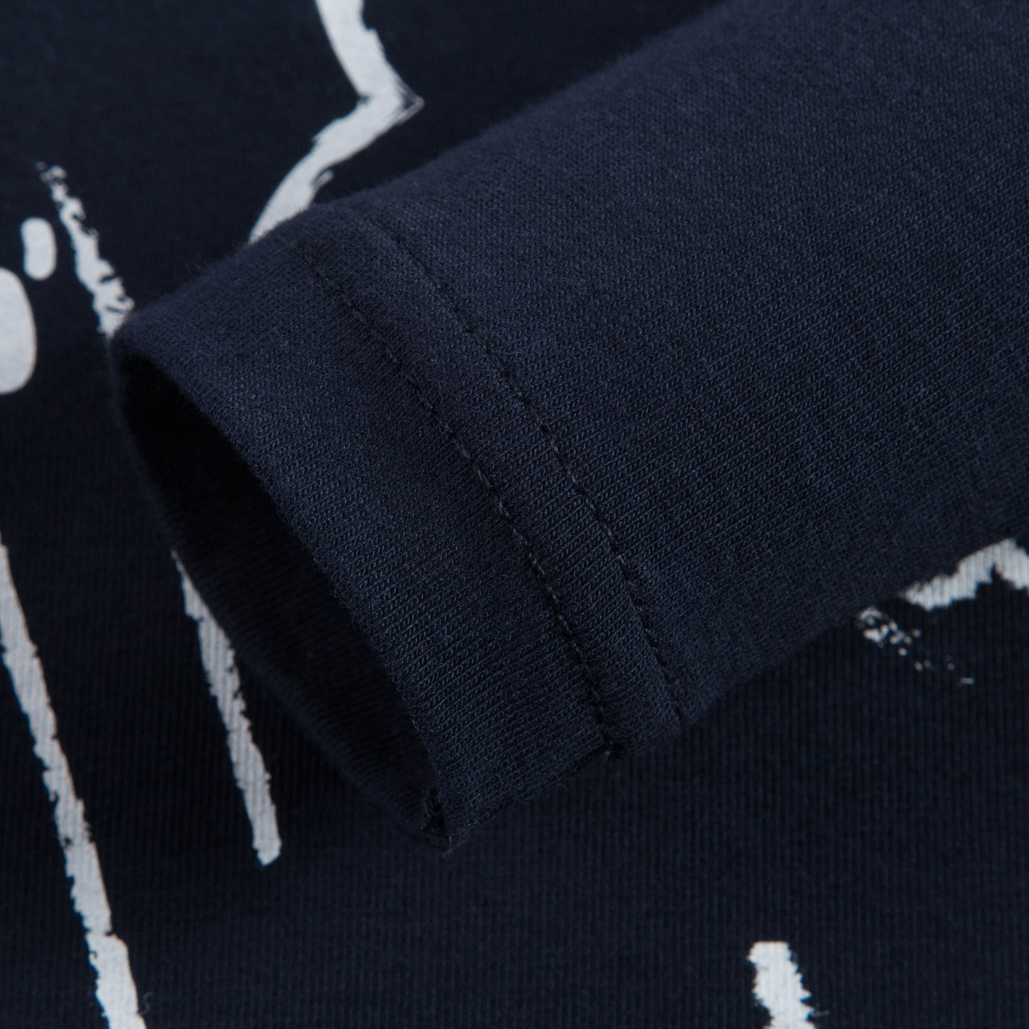 Baby Boys Navy Blue & White Cotton T-shirt