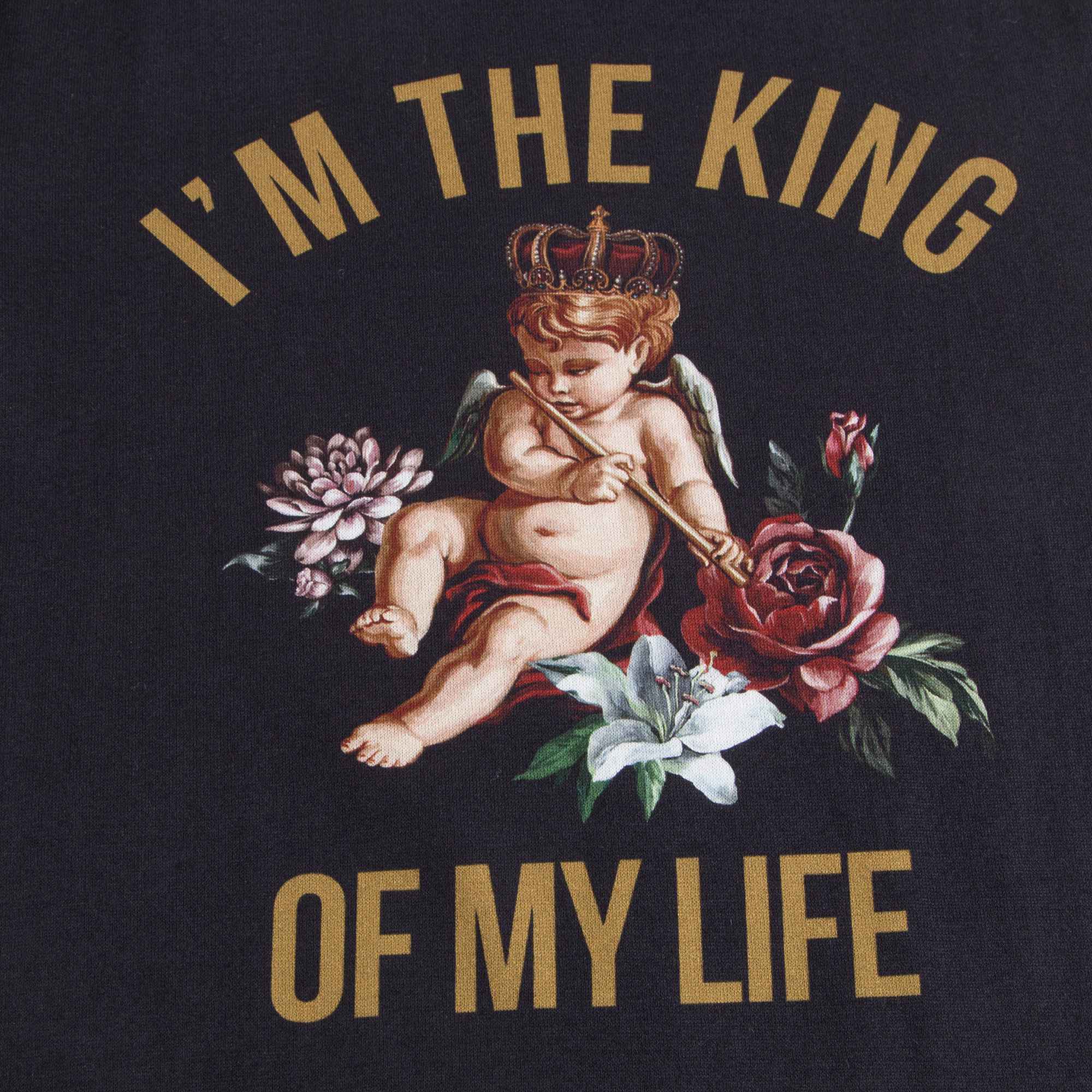 Boys Black "I'm The King" T-shirt