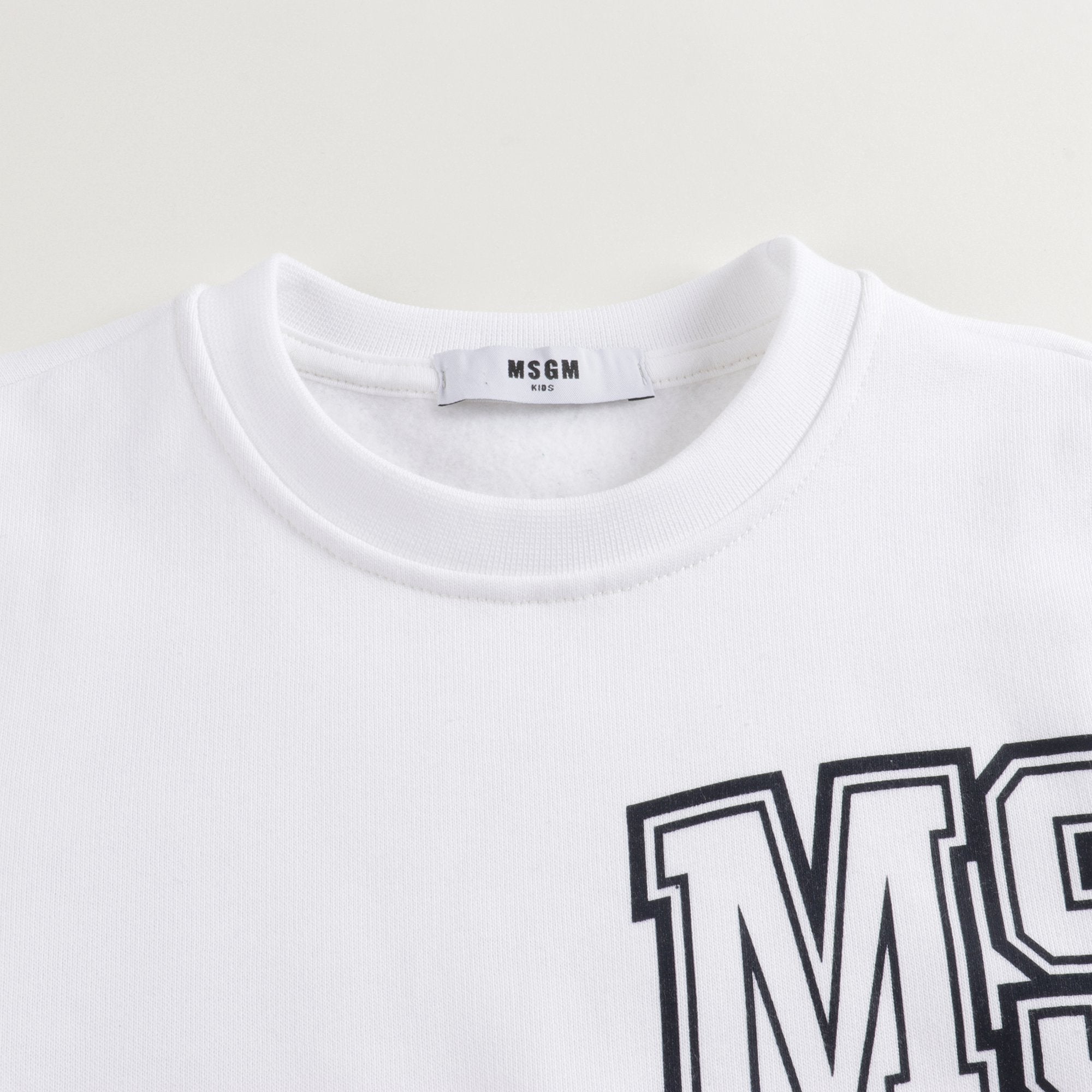 Boys White Cotton Sweatshirt