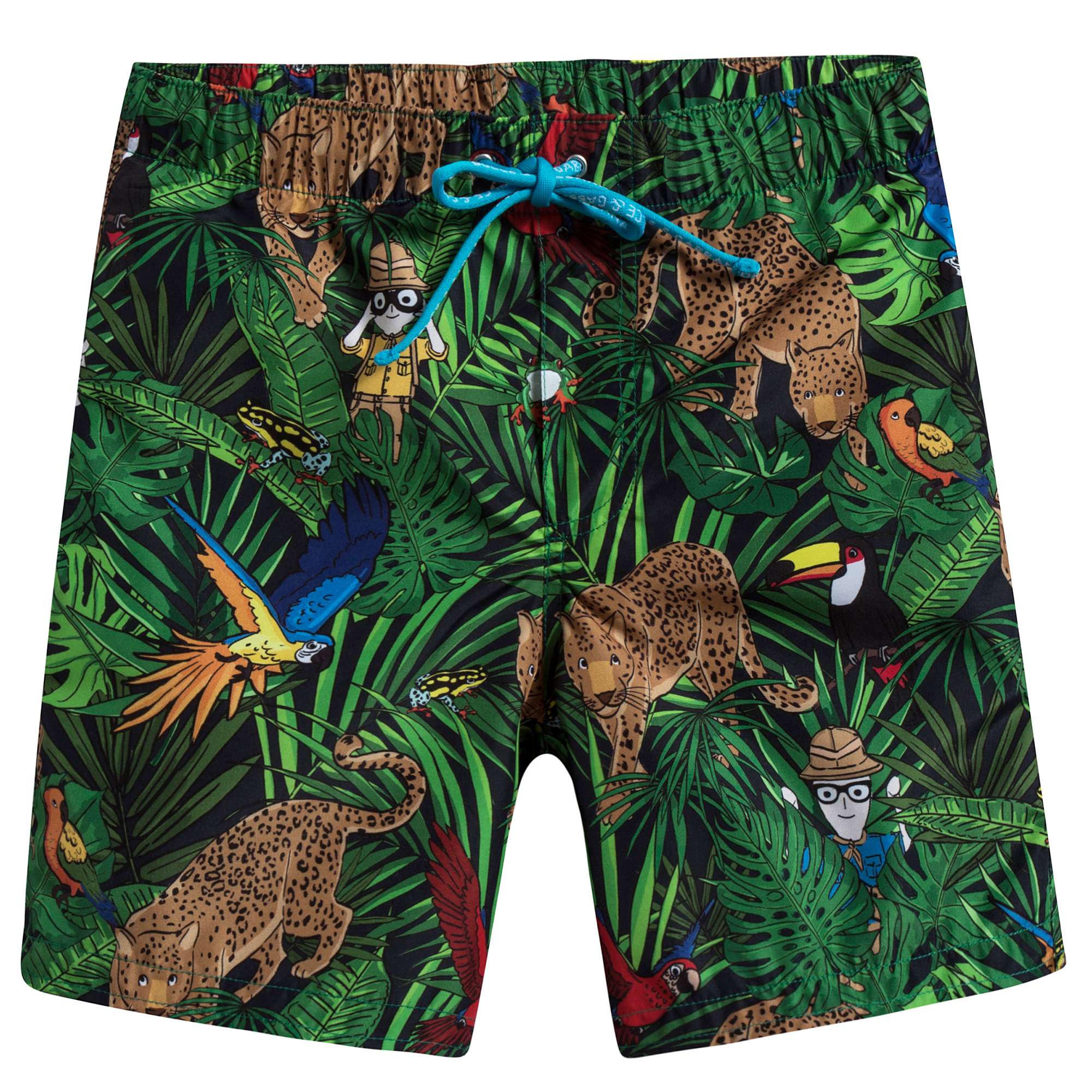 Baby Boys Green Safari Print Baby Shortie