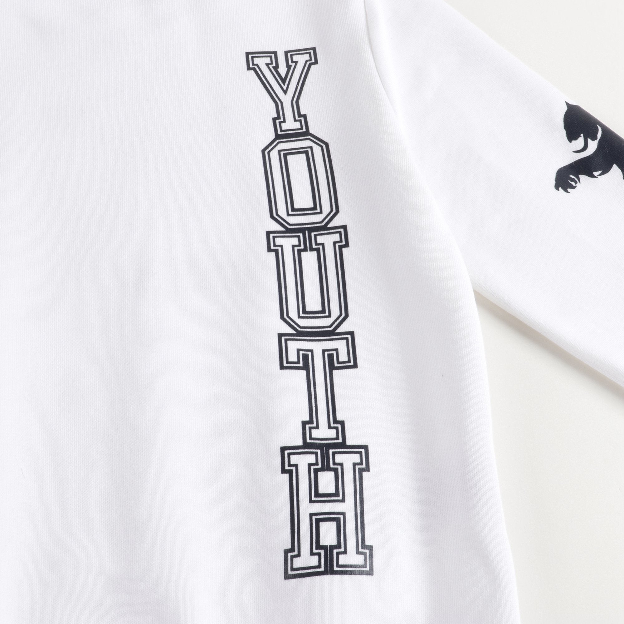 Boys White Cotton Sweatshirt