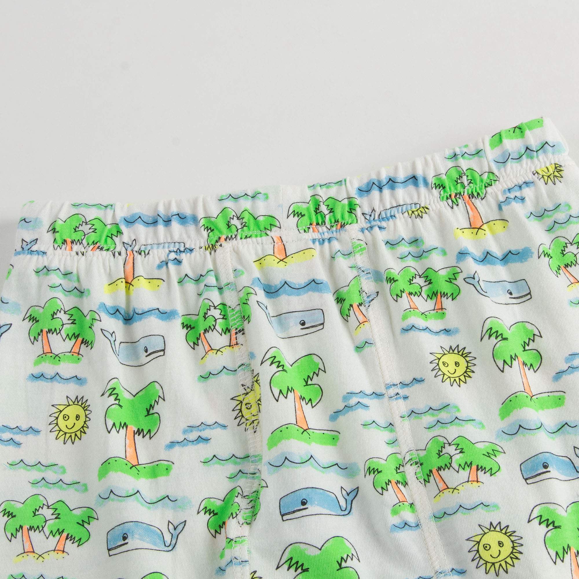 Baby Ivory & Green Cotton Set