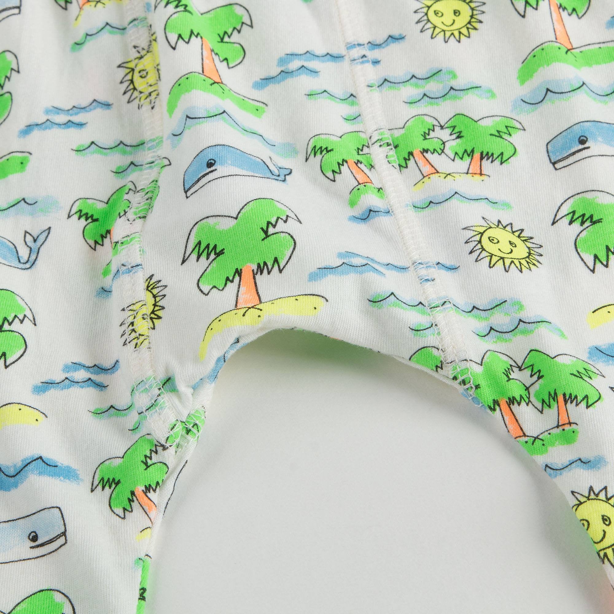 Baby Ivory & Green Cotton Set