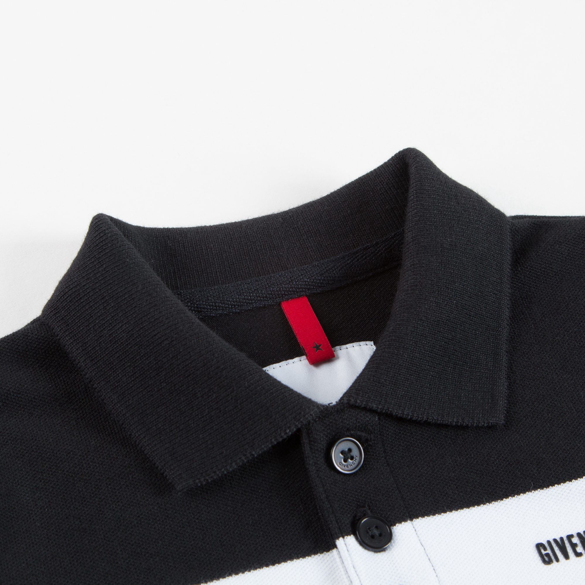 Boys Black & White Logo Polo Shirt