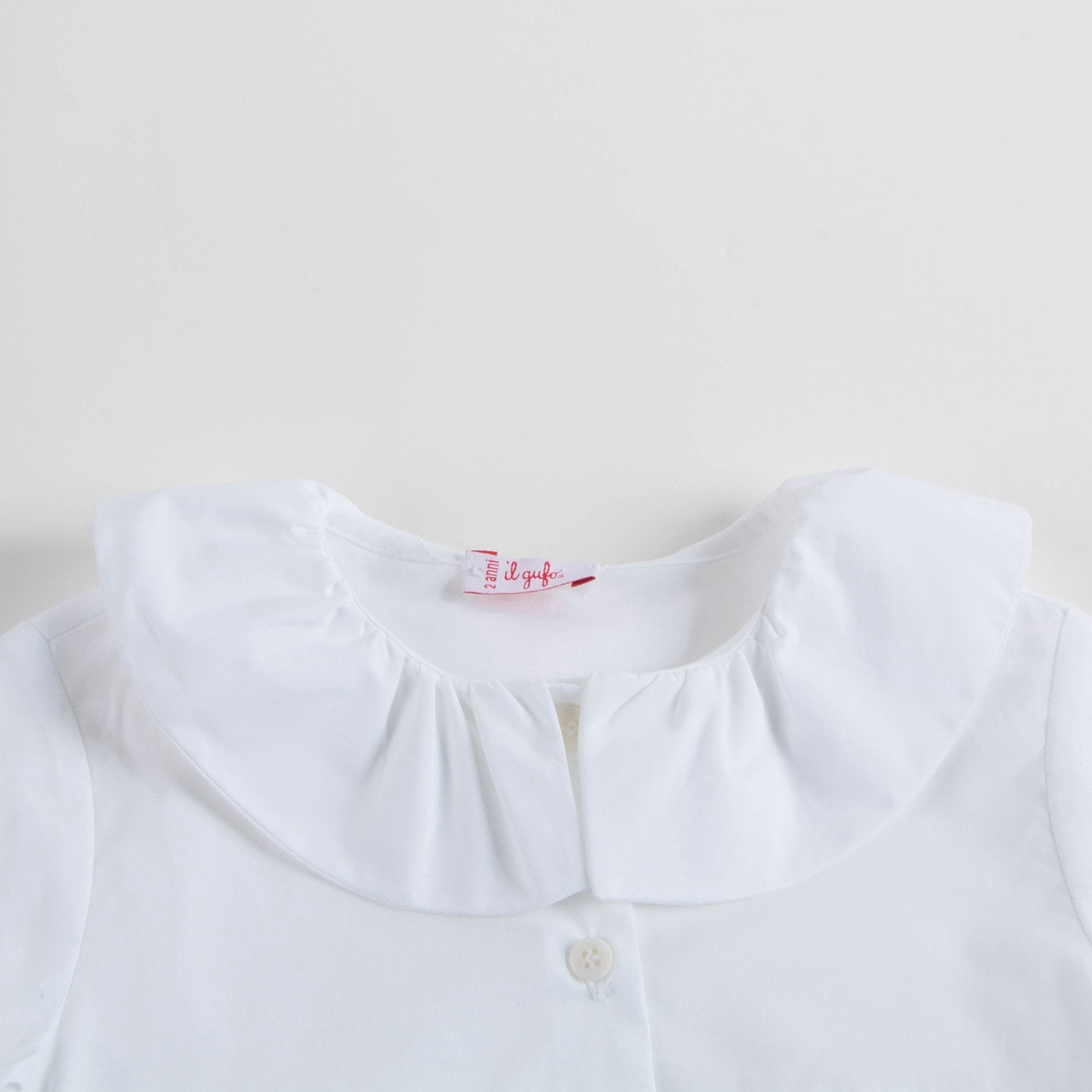 Girls White Cotton Shirt