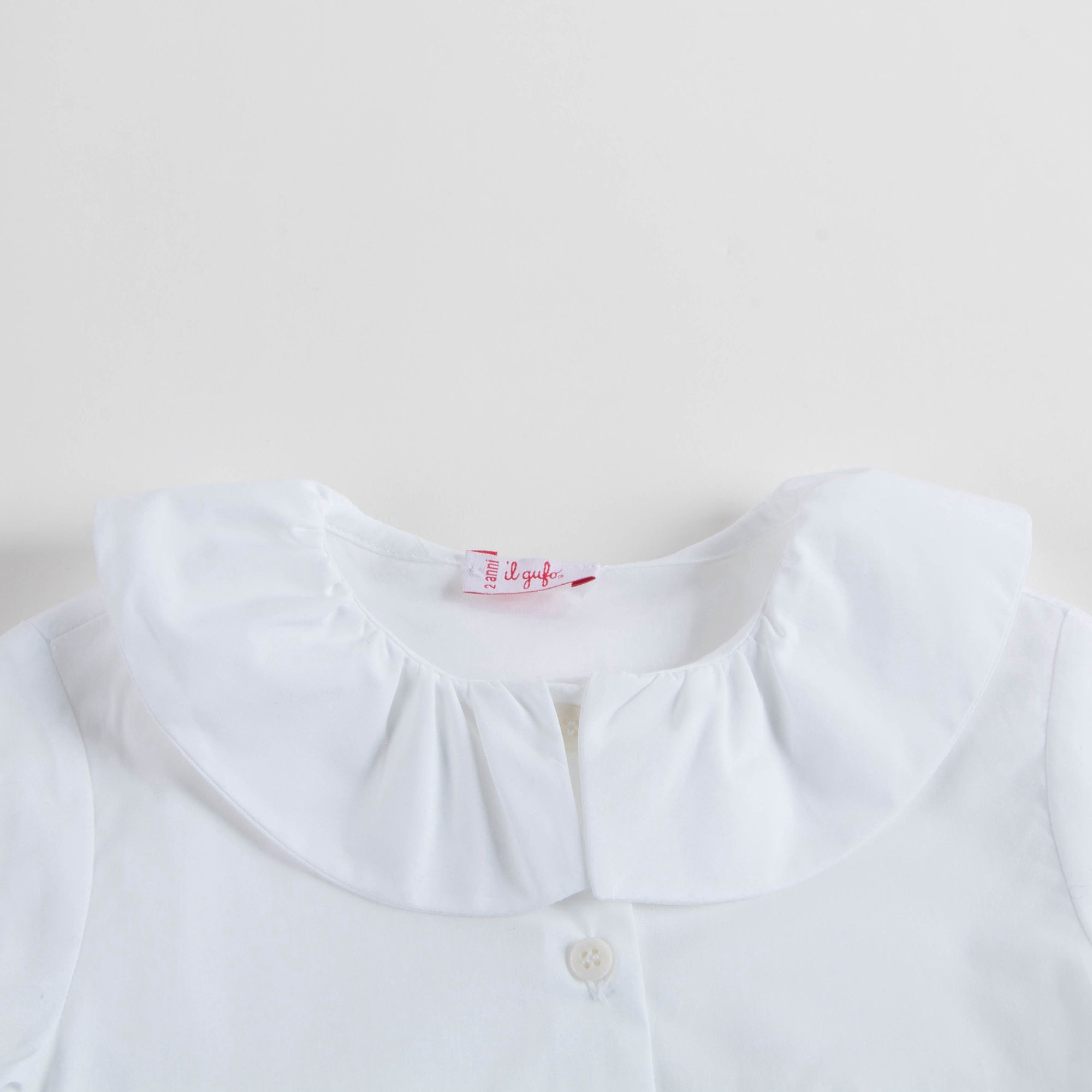 Girls White Cotton Shirt