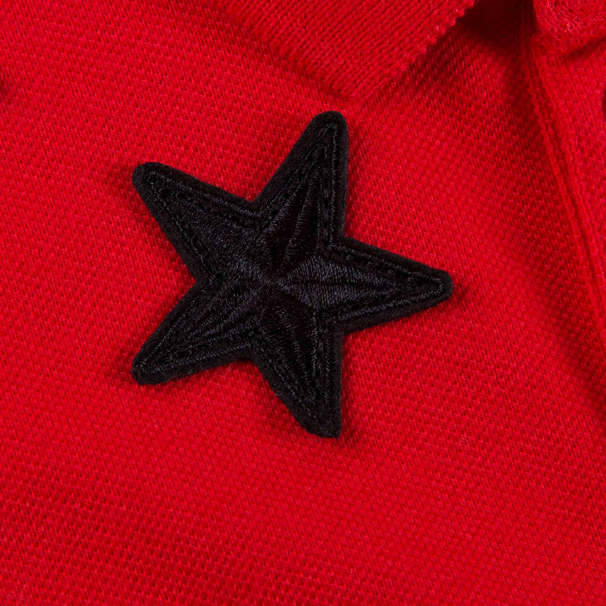 Boys Red Stars Printed Polo Shirt