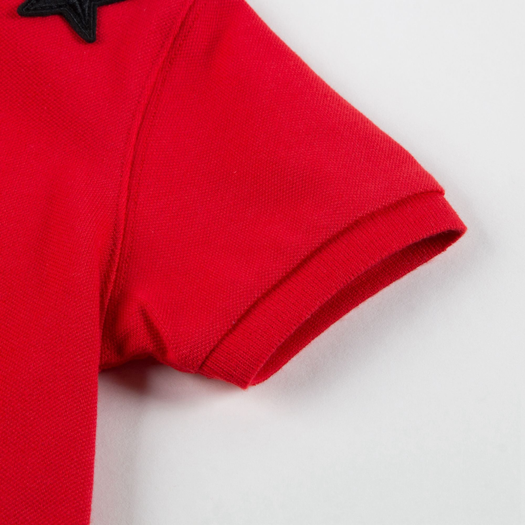 Boys Red Stars Printed Polo Shirt