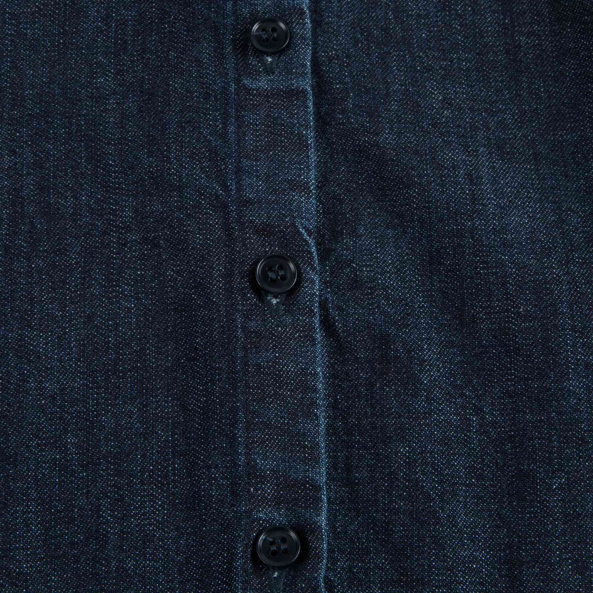 Girls Dark Blue Cotton Shirt