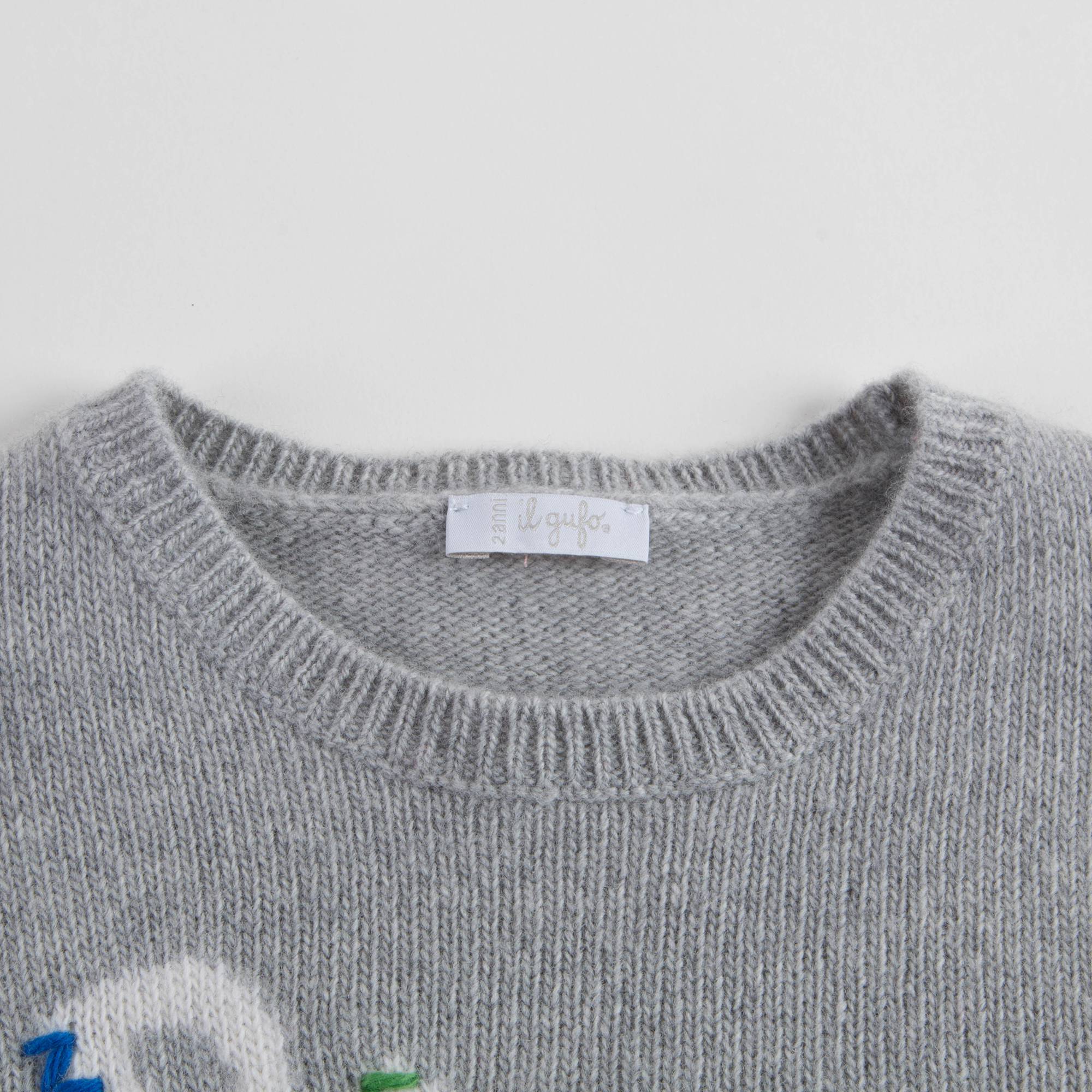 Girls Grey Wool Sweater