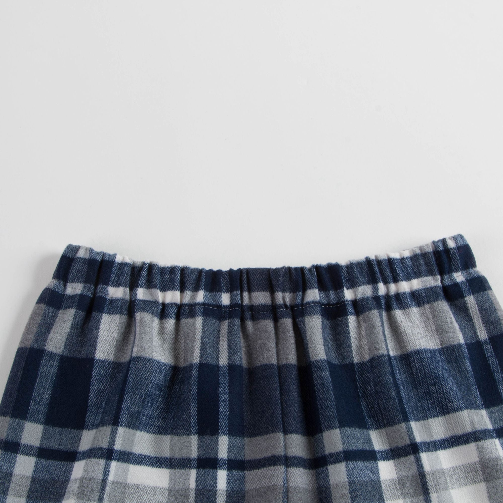 Girls Steel Grey Check Trouesers