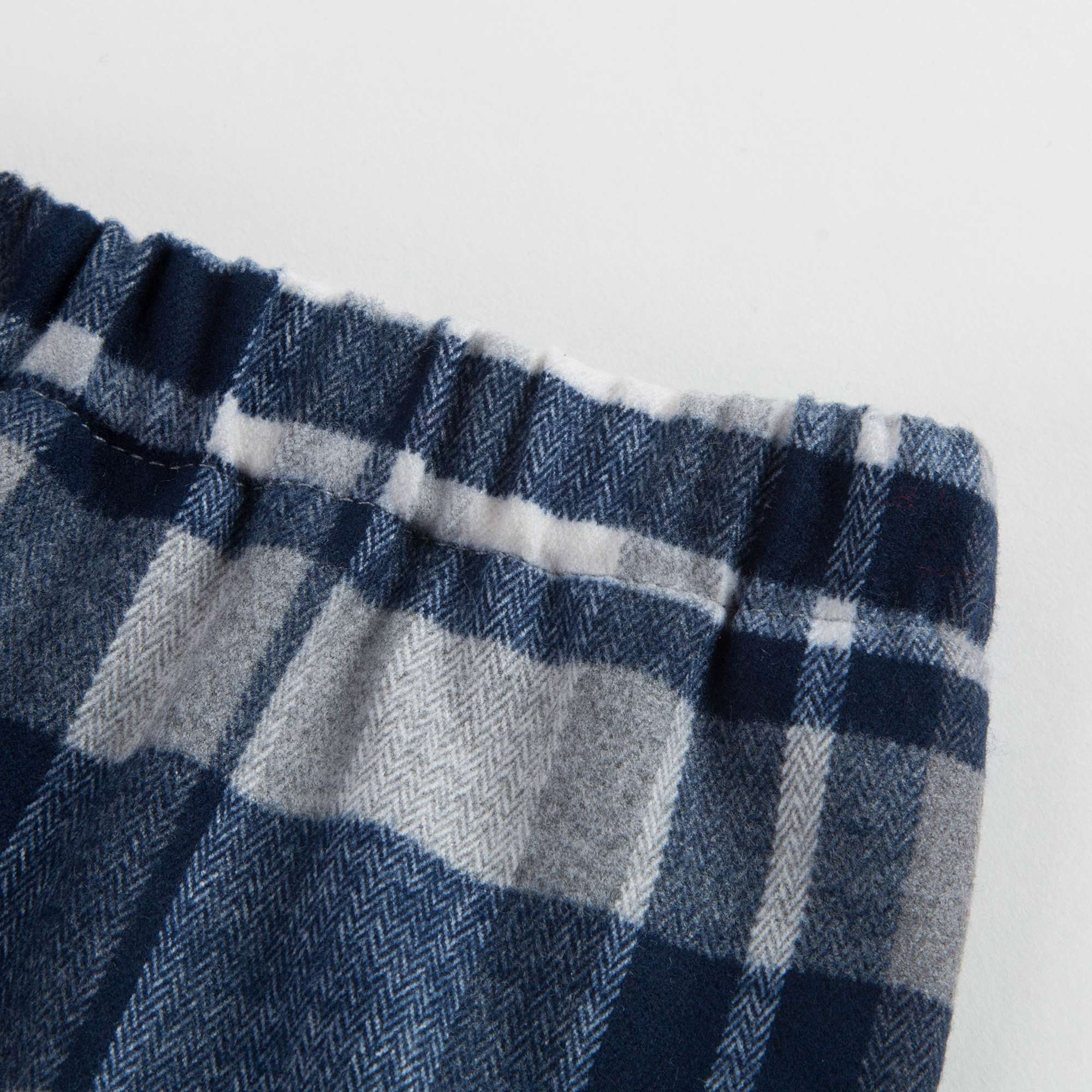 Girls Steel Grey Check Trouesers