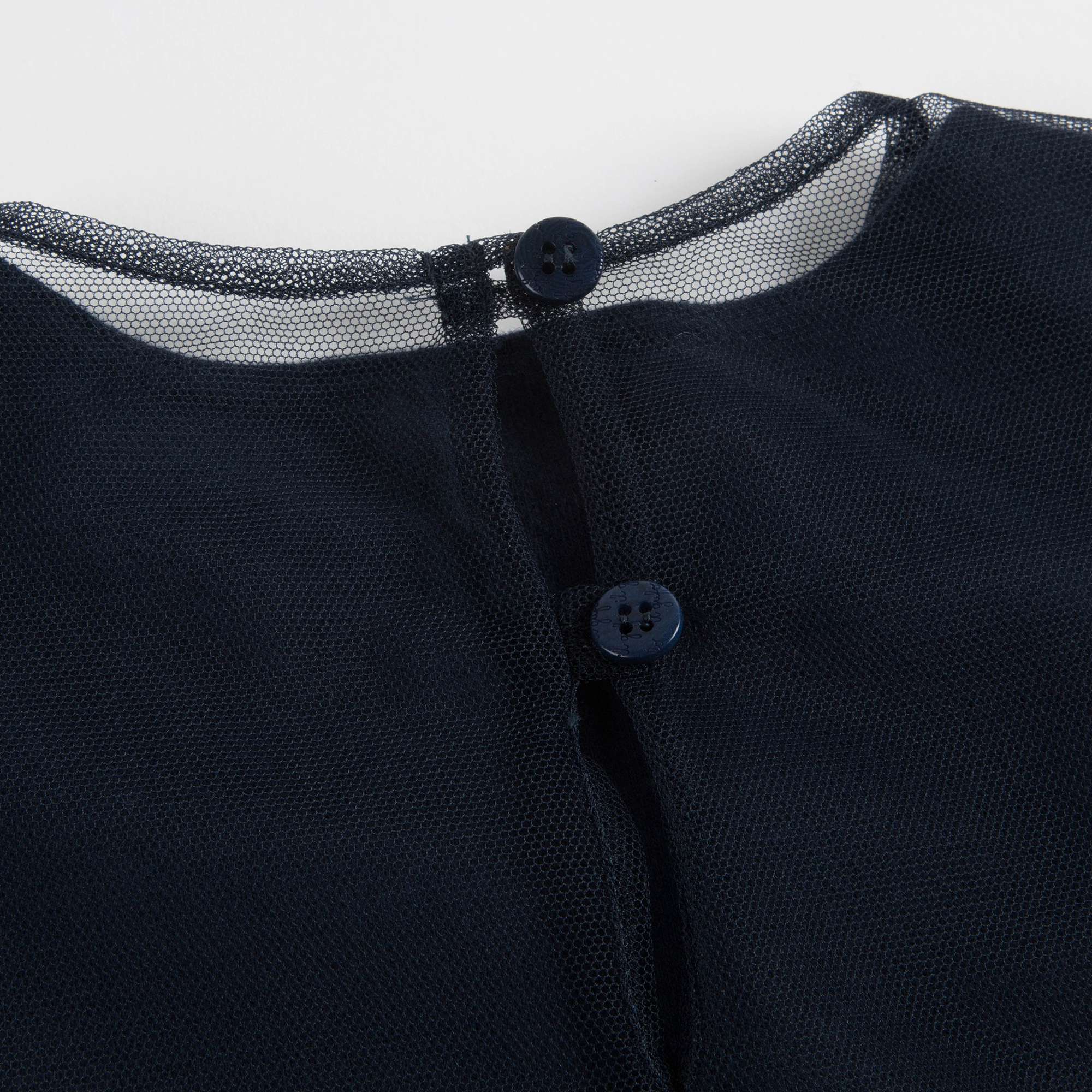 Girls Navy Blue Cotton Dress