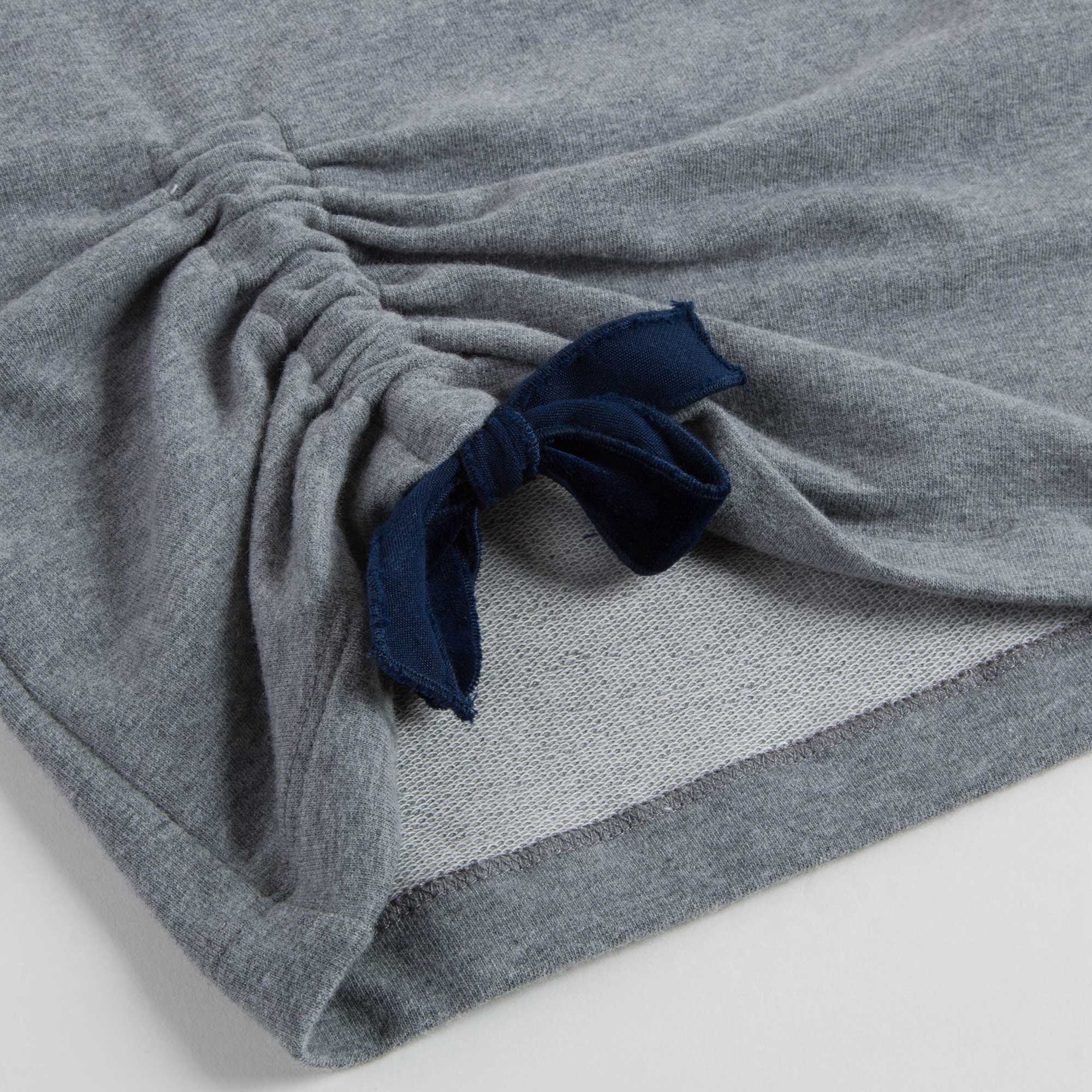 Girls Steel Grey & Night Blue Cotton Sweater