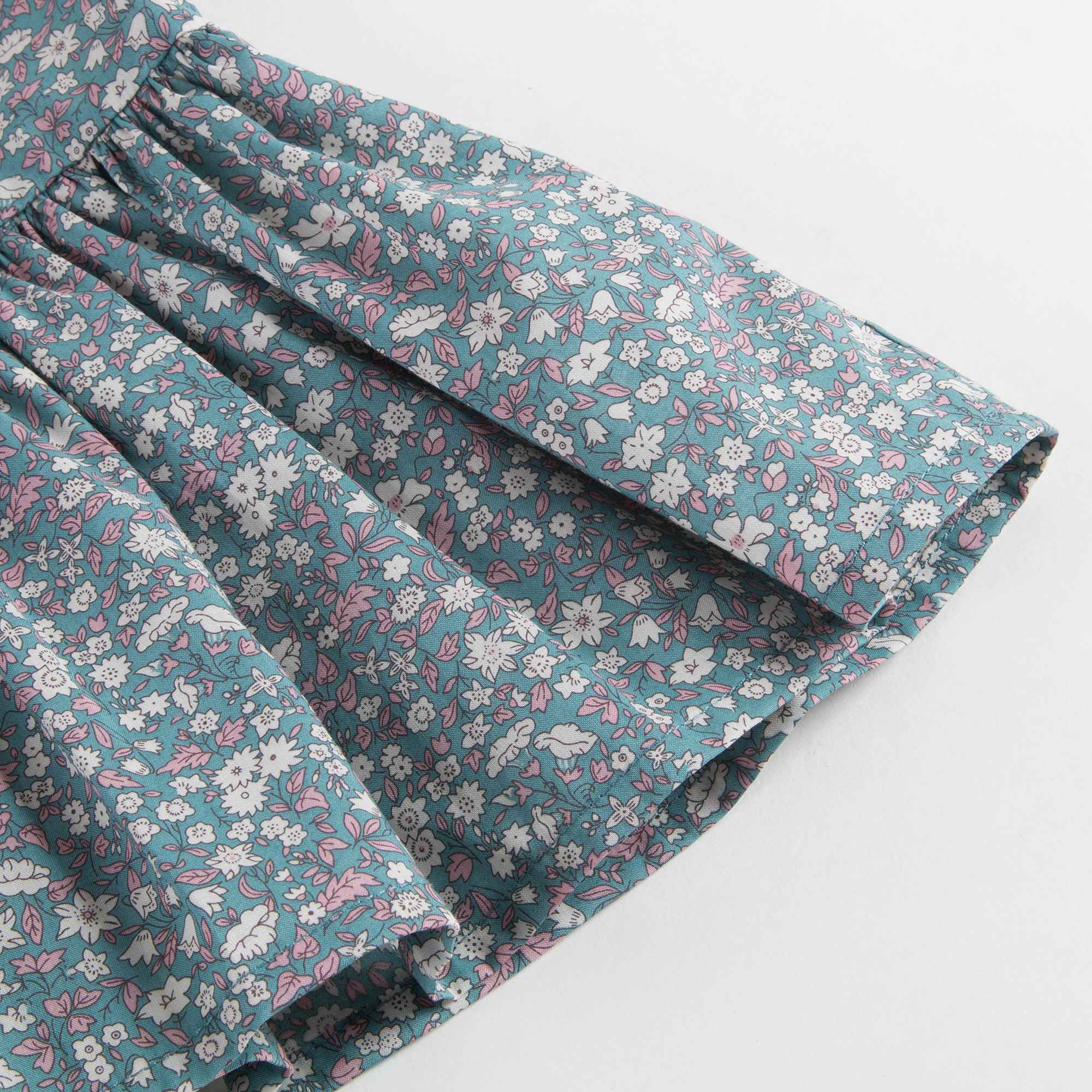 Girls Sage Green Cotton Shirt