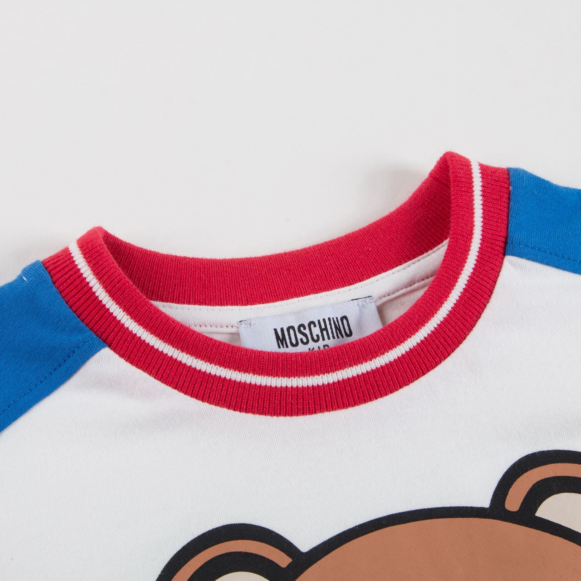 Boys & Girls White Teddy Printed T-shirt
